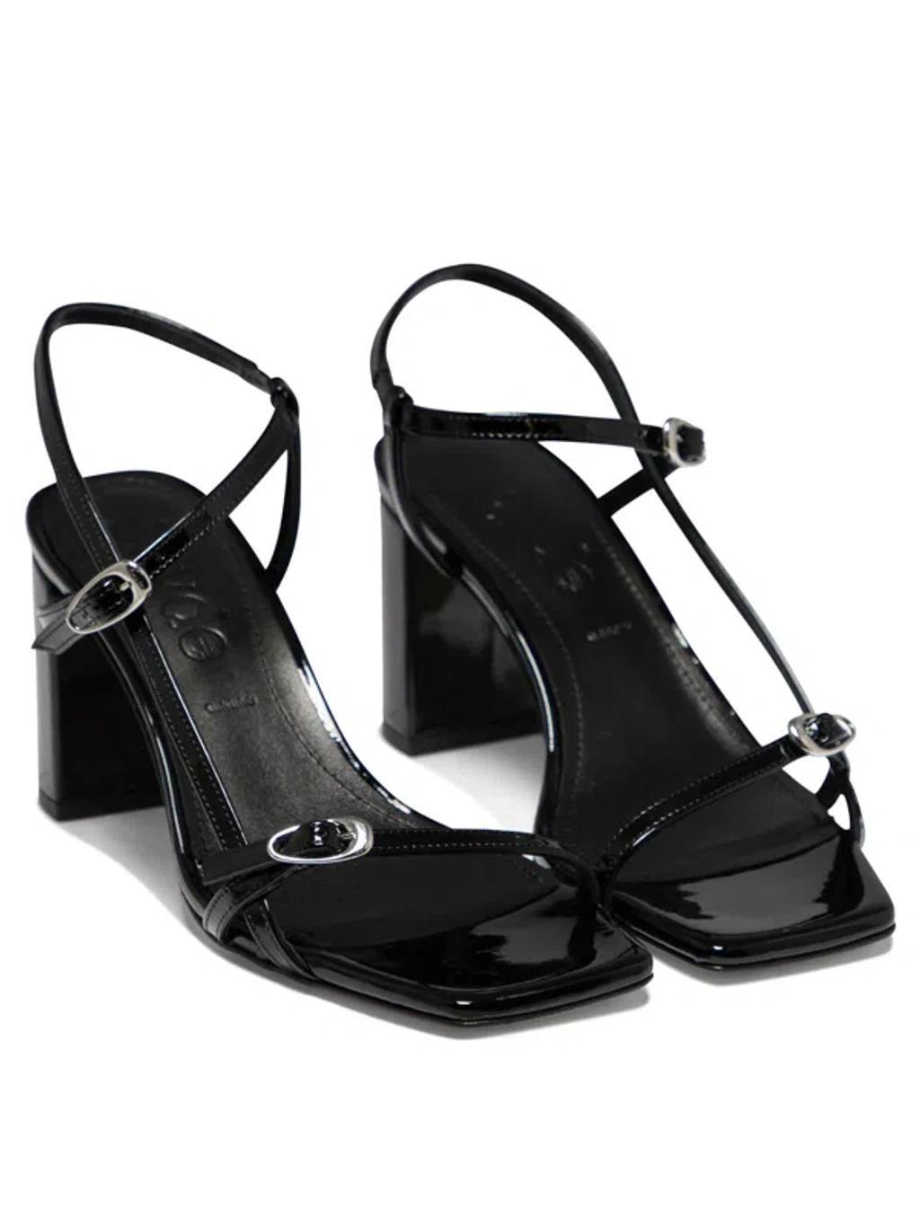 Franzi Patent-leather Sandals In Black Product Image