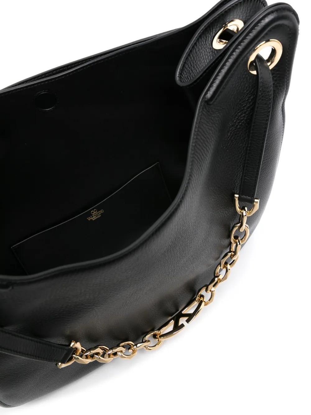 VALENTINO GARAVANI Vlogo Signature Chain-link Shoulder Bag In Black Product Image