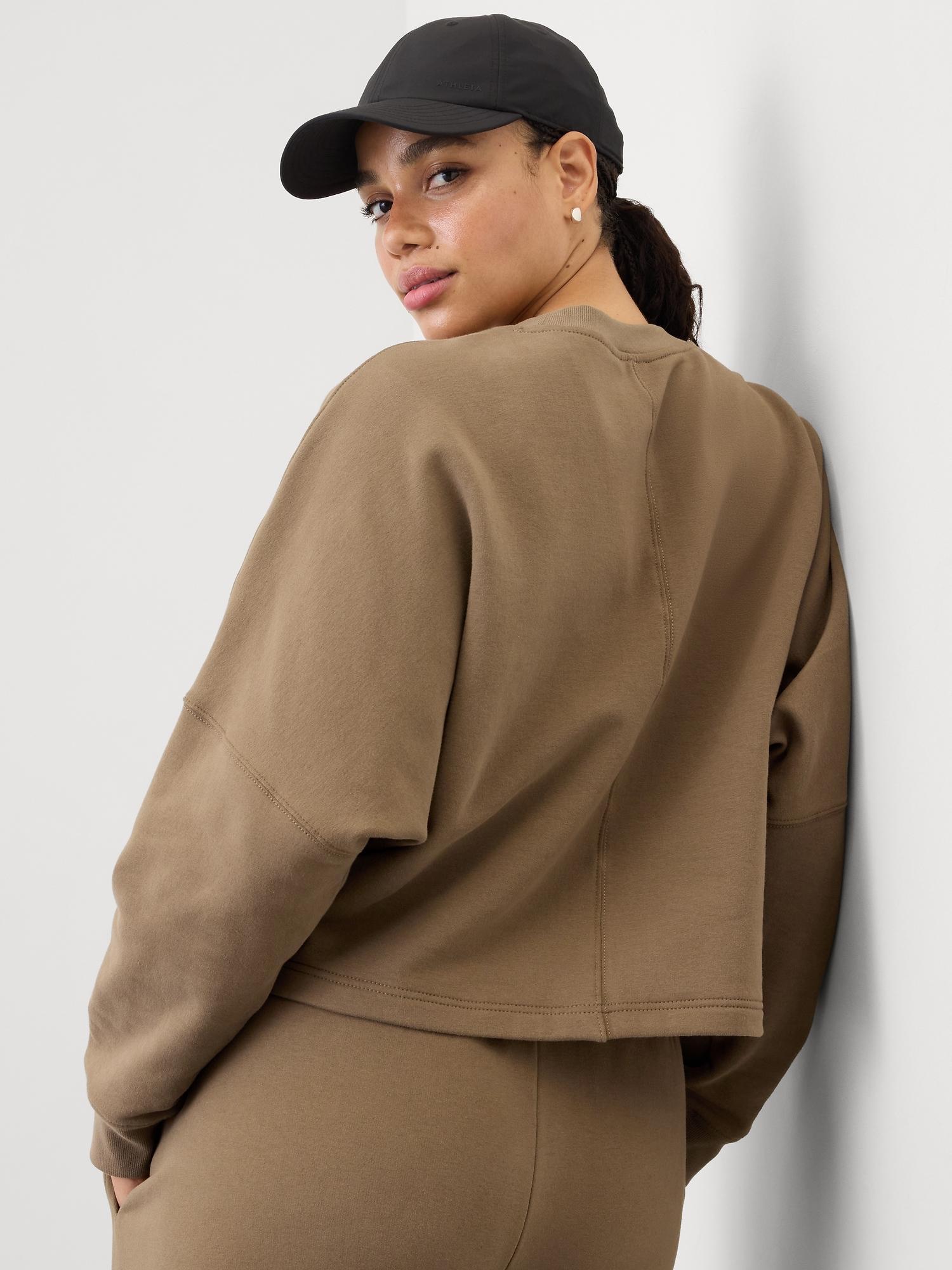 Forever Fleece Dolman Crop Sweatshirt Product Image