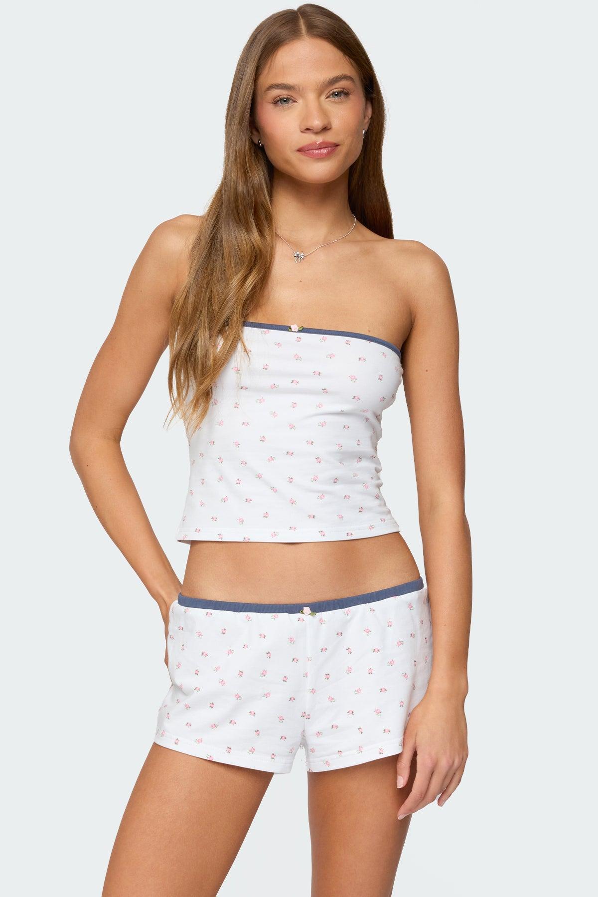 Stefi Floral Contrast Tube Top Product Image