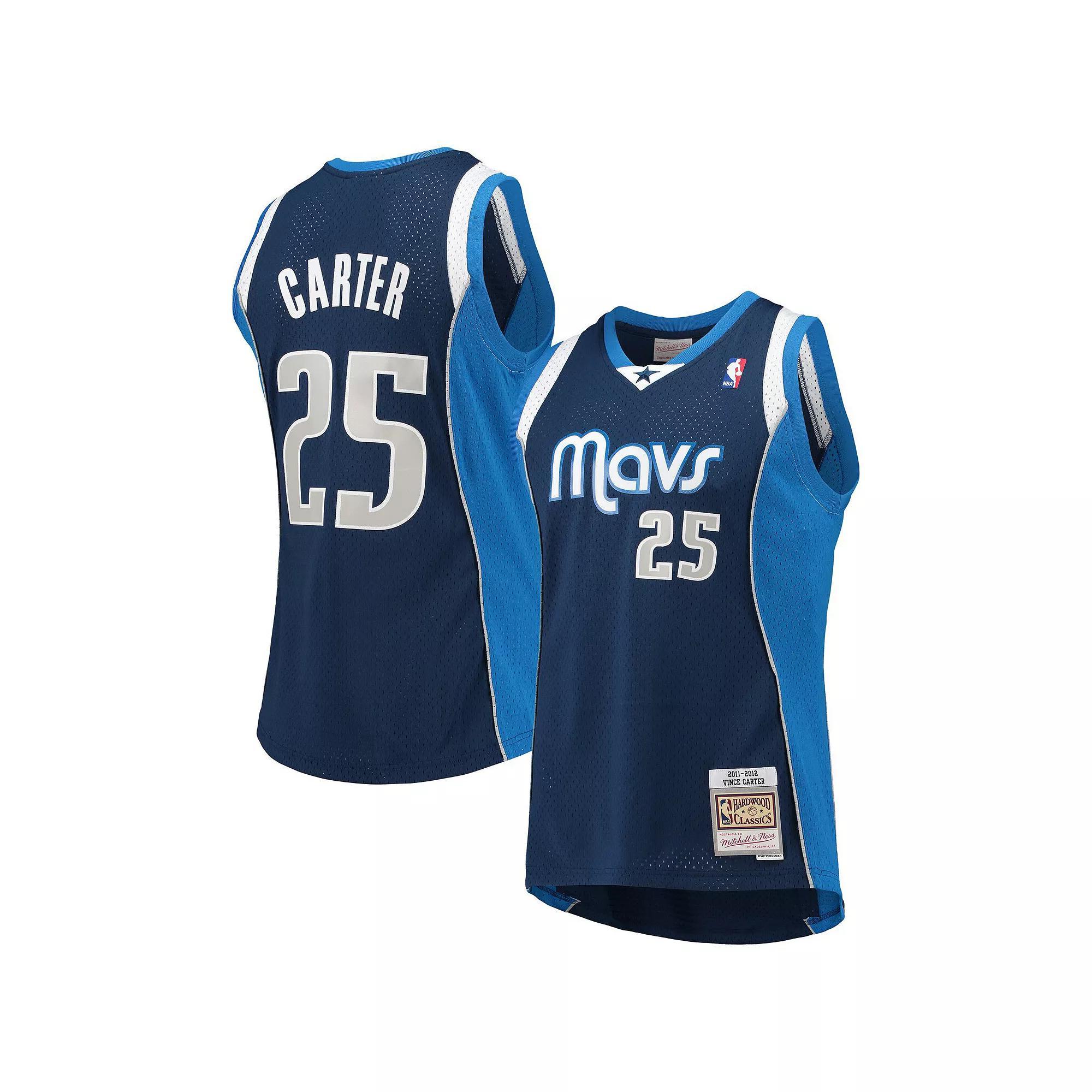 Men's Mitchell & Ness Vince Carter Navy Dallas Mavericks 2011-12 Hardwood Classics Swingman Jersey, Size: Small, Blue Product Image