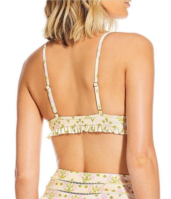 A Loves A Pretty Posey Ruffle High Waisted Swim Bottom Product Image