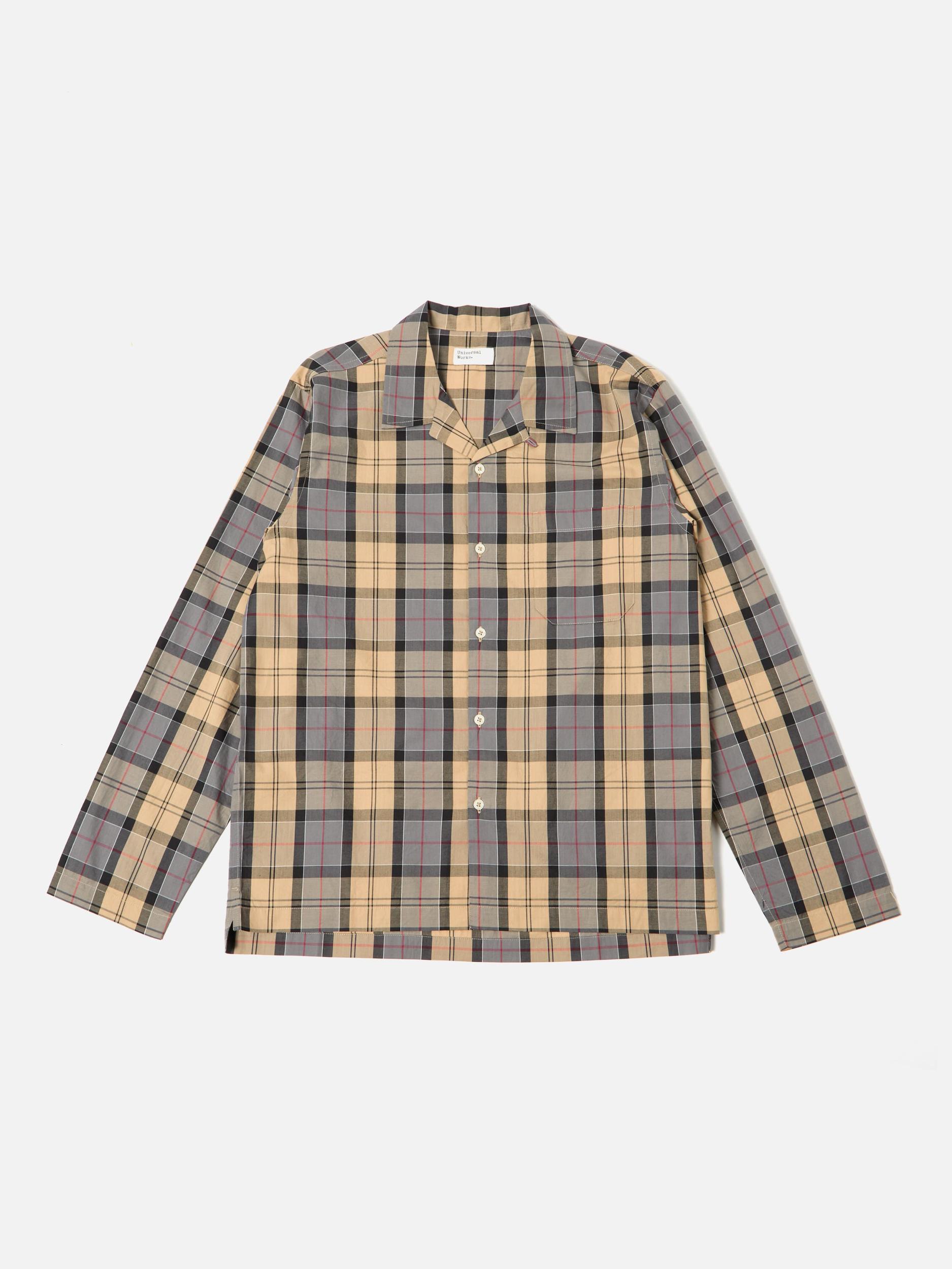 Sand Tartan Check Long Pyjama Set Product Image