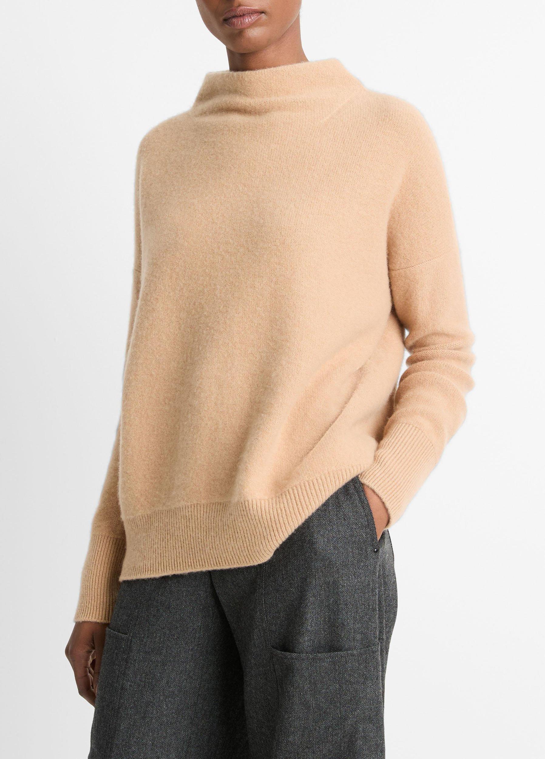 Plush Cashmere Funnel-Neck Sweater Product Image