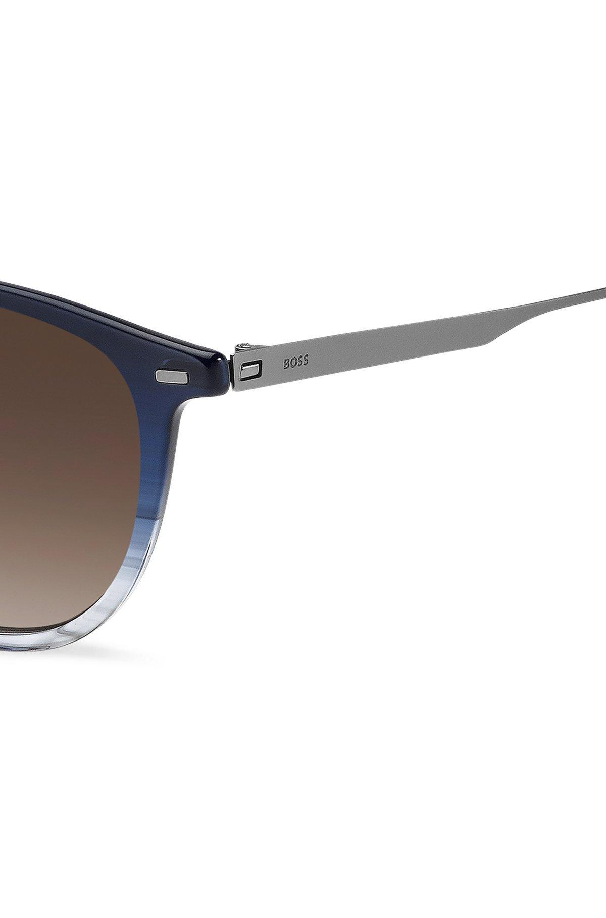 BOSS - Blue-acetate sunglasses with gradient effect Product Image