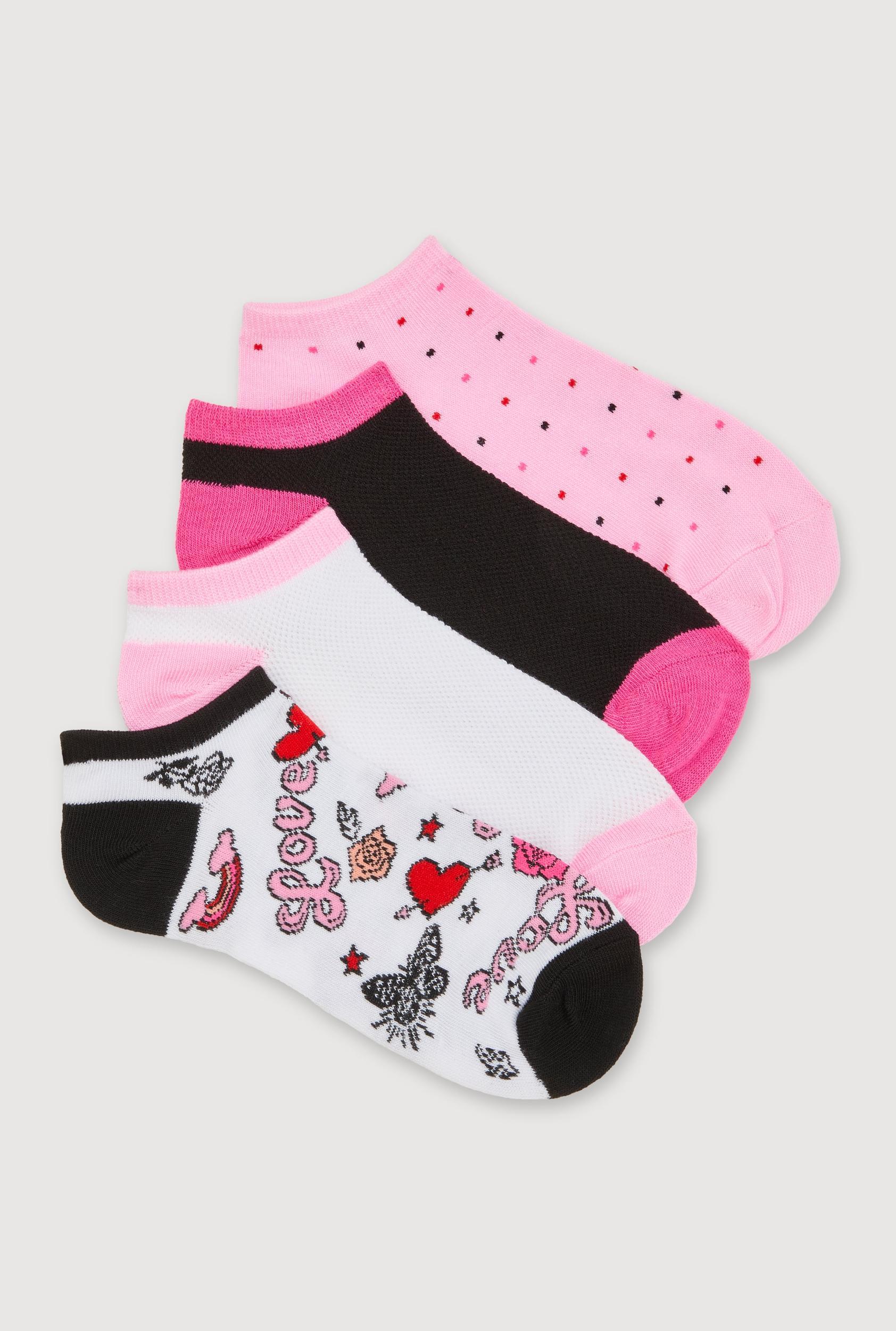 Womens Printed Pattern Socks 4 Pack Size 9-11 Product Image