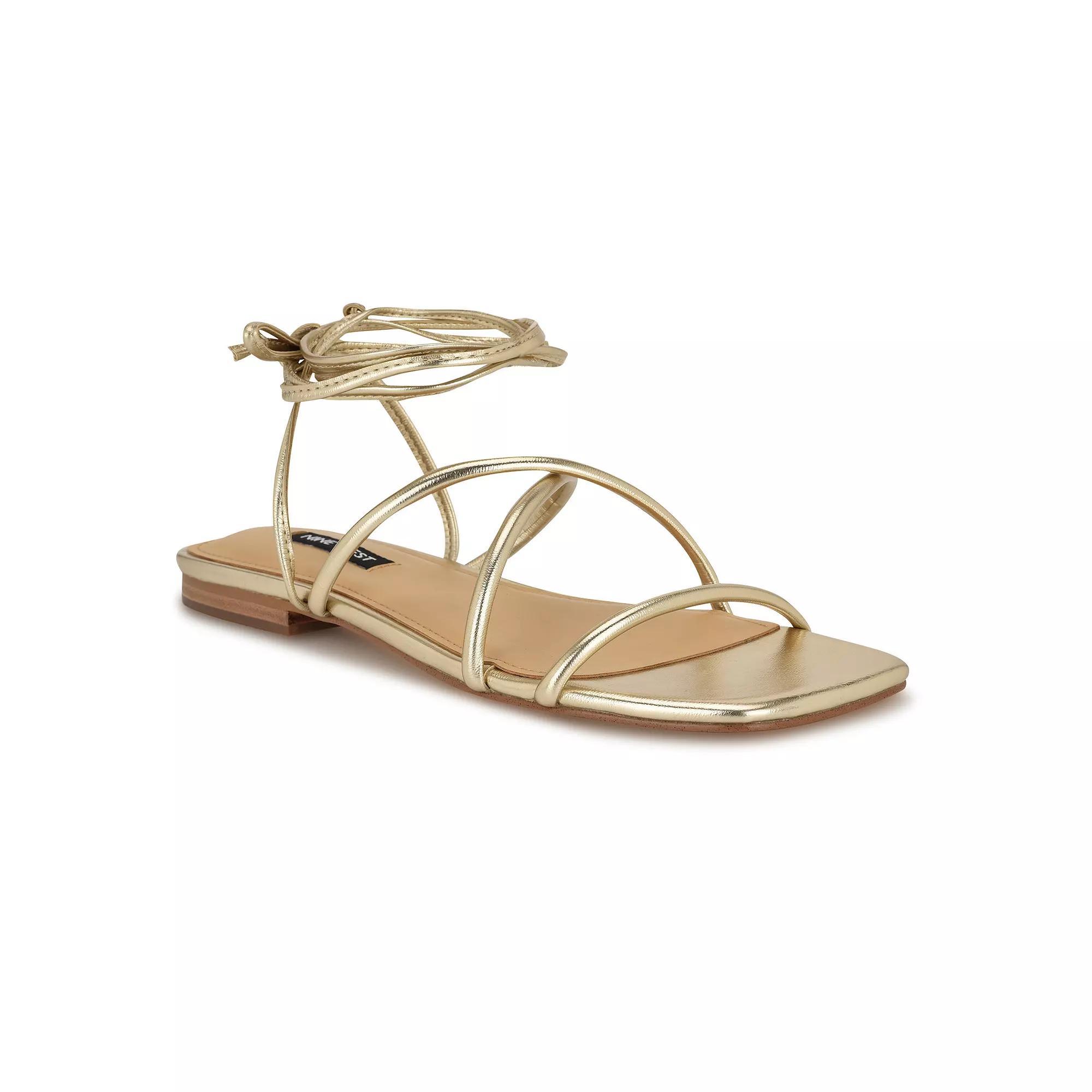 Nine West Mikila Womens Square Toe Slip-On Flat Sandals Product Image