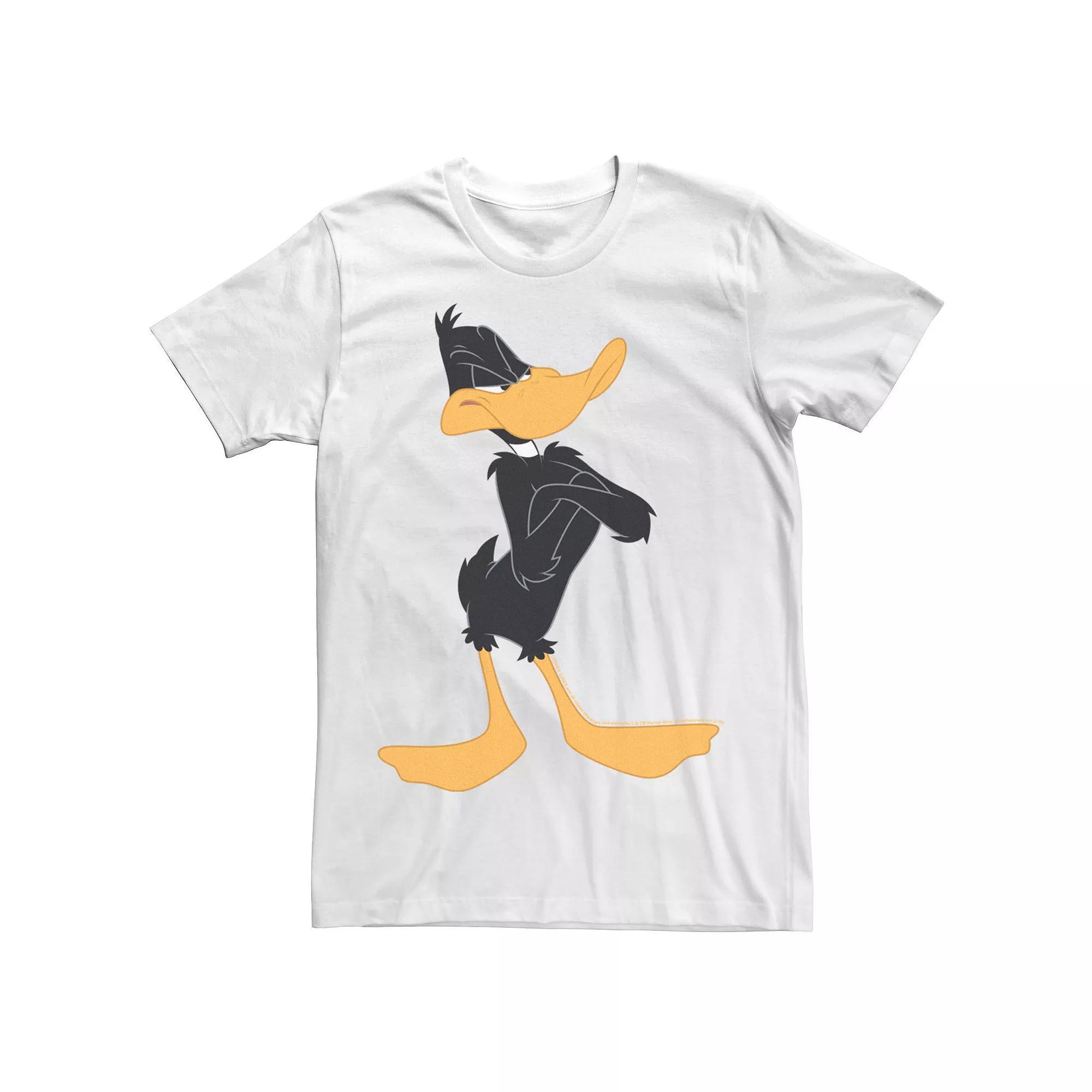 Men's Looney Tunes Daffy Duck Arms Crossed Portrait Tee, Size: XL, White Product Image