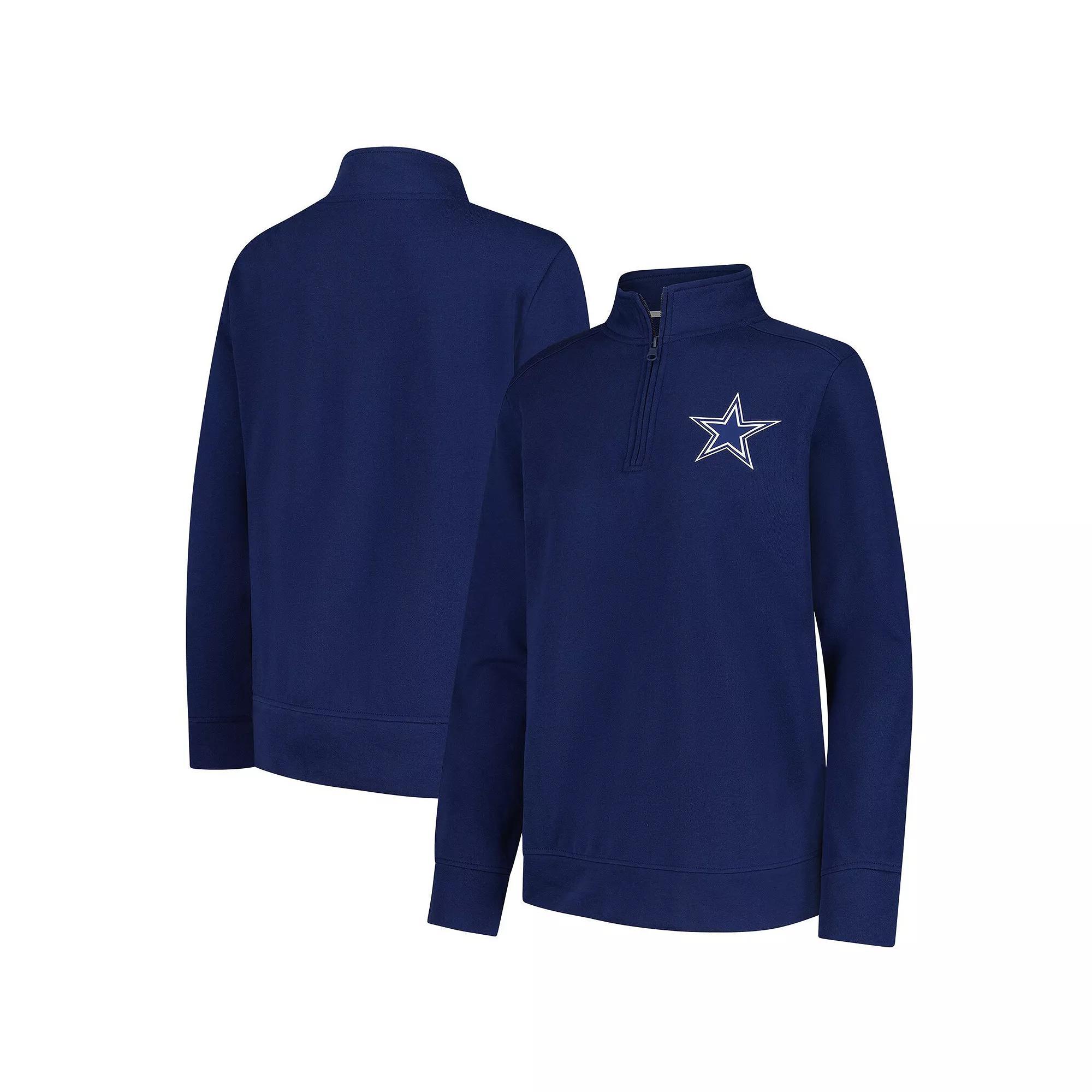 Women's Navy Dallas Cowboys Velocity Quarter-Zip Jacket,  Product Image