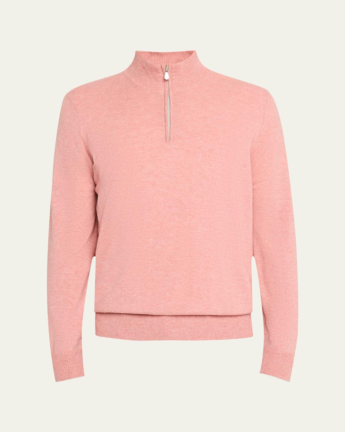 Mens Cashmere Half-Zip Sweater Product Image