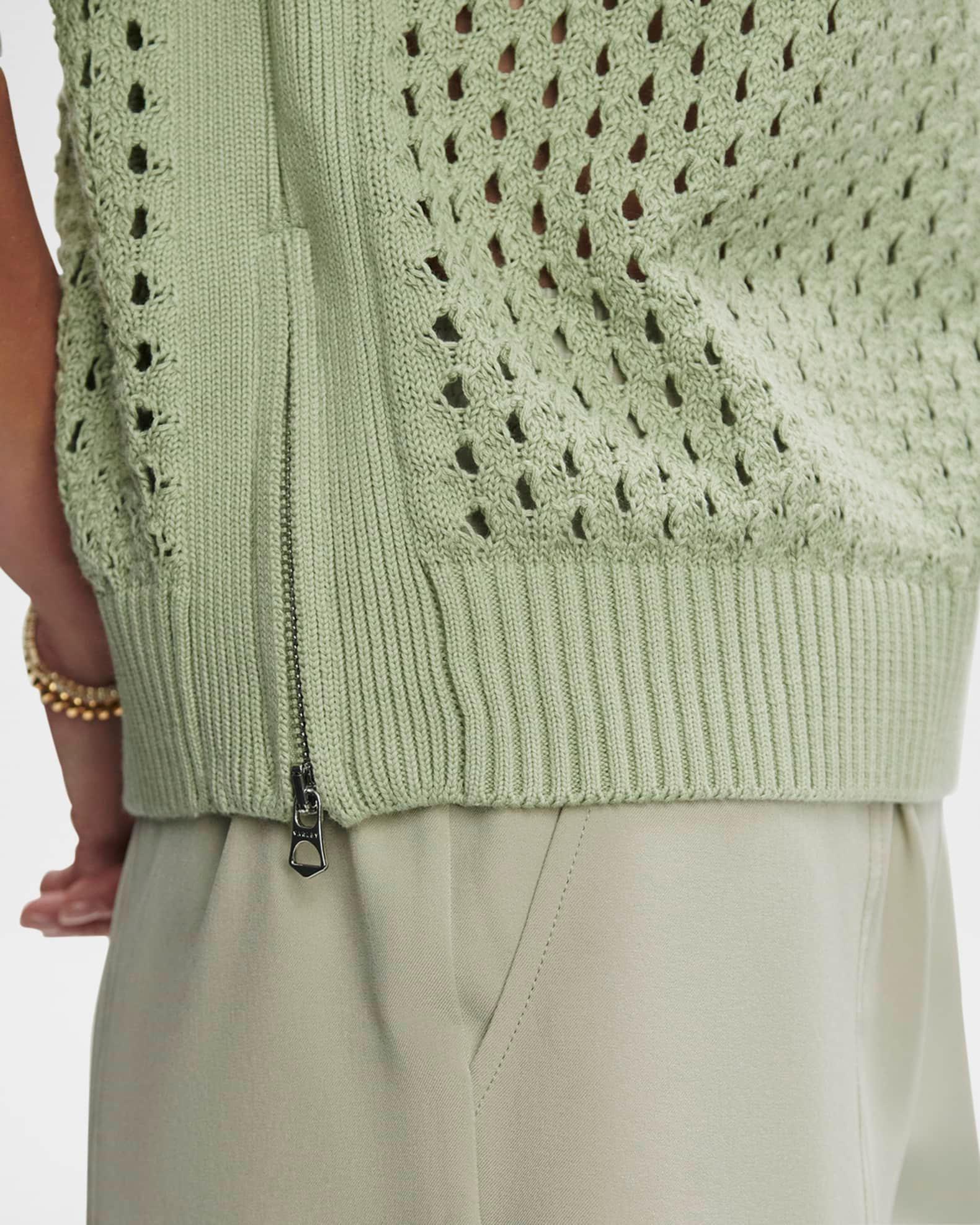 Hains Mesh-Knit Crewneck Pullover Product Image