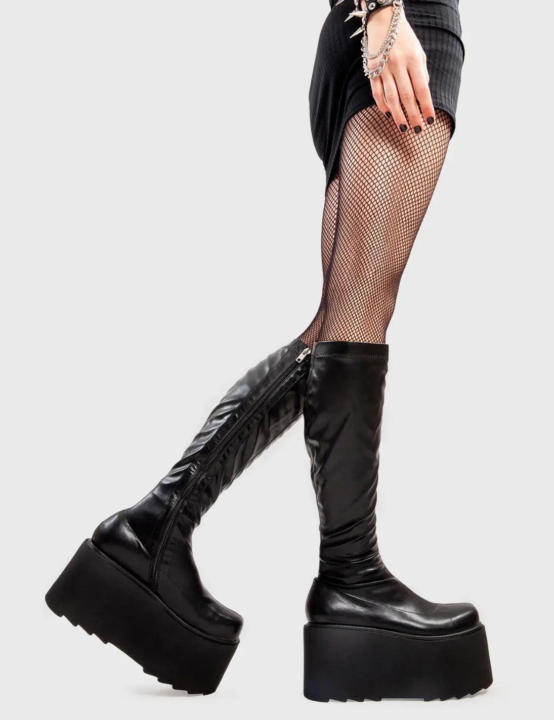FYI Chunky Platform Knee High Boots Product Image