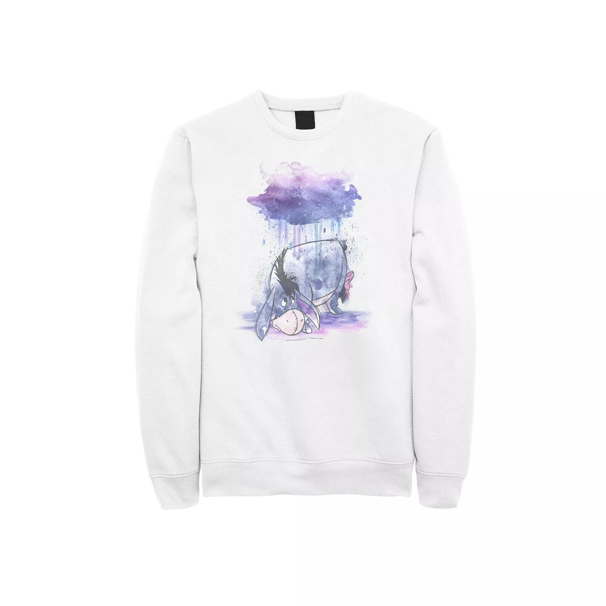 Disney's Winnie The Pooh Eeyore Watercolor Rain Cloud Men's Sweatshirt,  Product Image