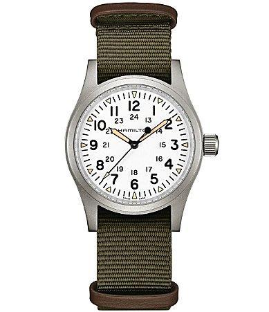 Hamilton Khaki Field Mechanical Canvas Strap Watch Product Image