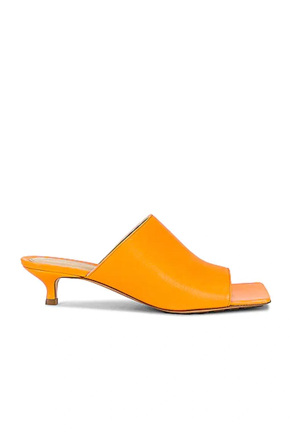 BOTTEGA VENETA Stretch Leather Mule In Orange Product Image