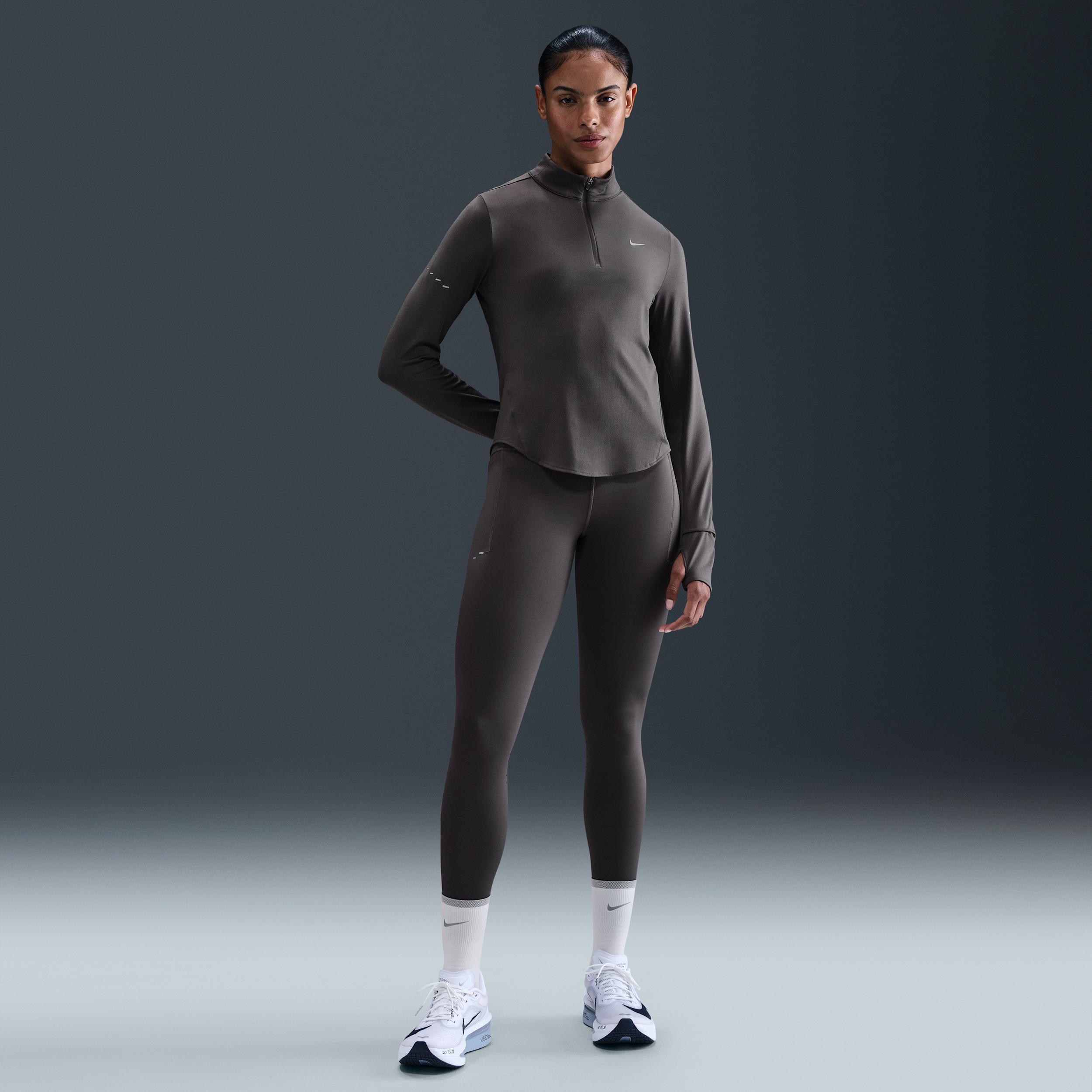 Nike Womens Swift Dri-FIT UV 1/4-Zip Running Top | HQ0499-036 Product Image