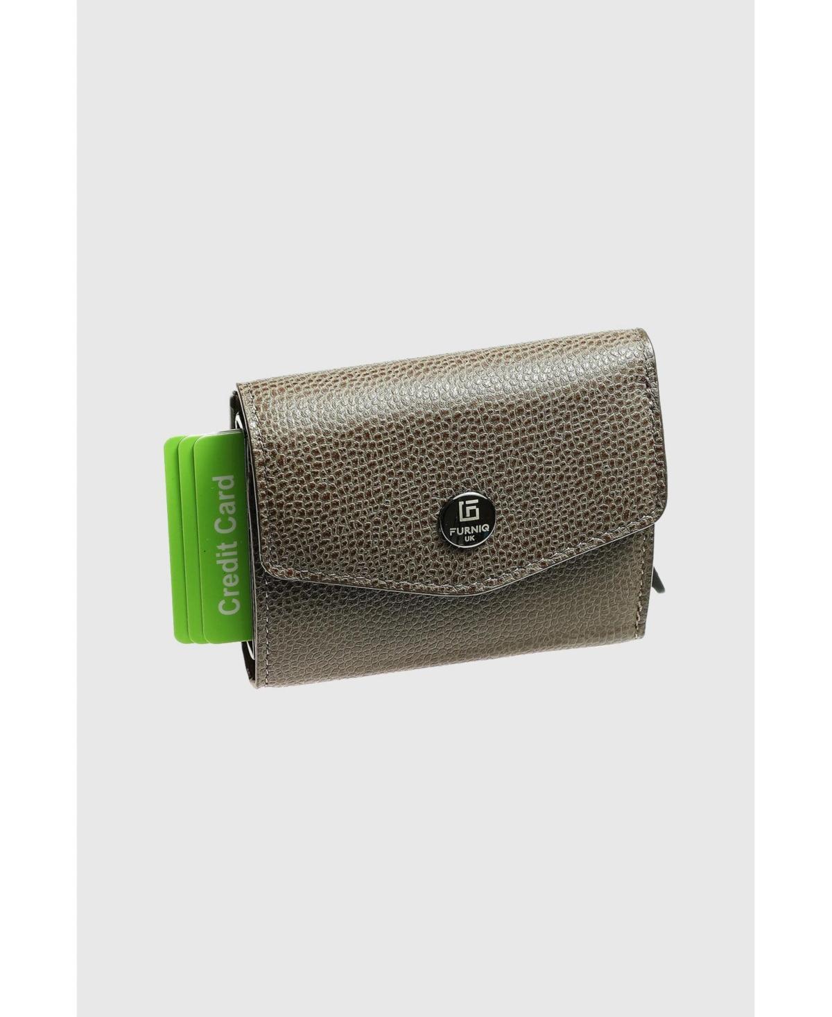 Furniq Uk Mens Genuine Leather Caviar Pattern Snap Closure Wallet & Card Holder Product Image