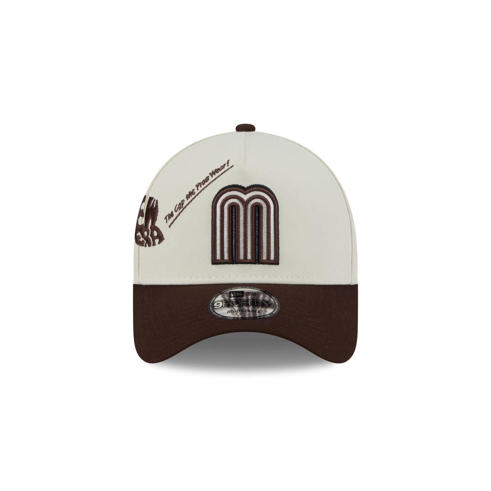 Mexico Baseball New Era Anniversary Logos Brown Visor 9FORTY M-Crown A-Frame Snapback Hat Male Product Image