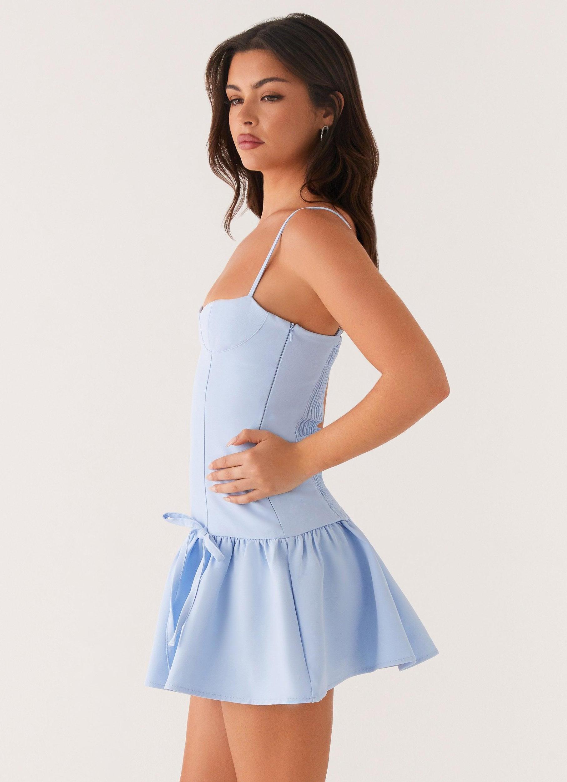 Running Late Mini Dress - Blue Product Image