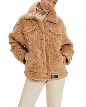 UGG Womens Frankie Sherpa Trucker Jacket Fleece/Recycled Materials Product Image
