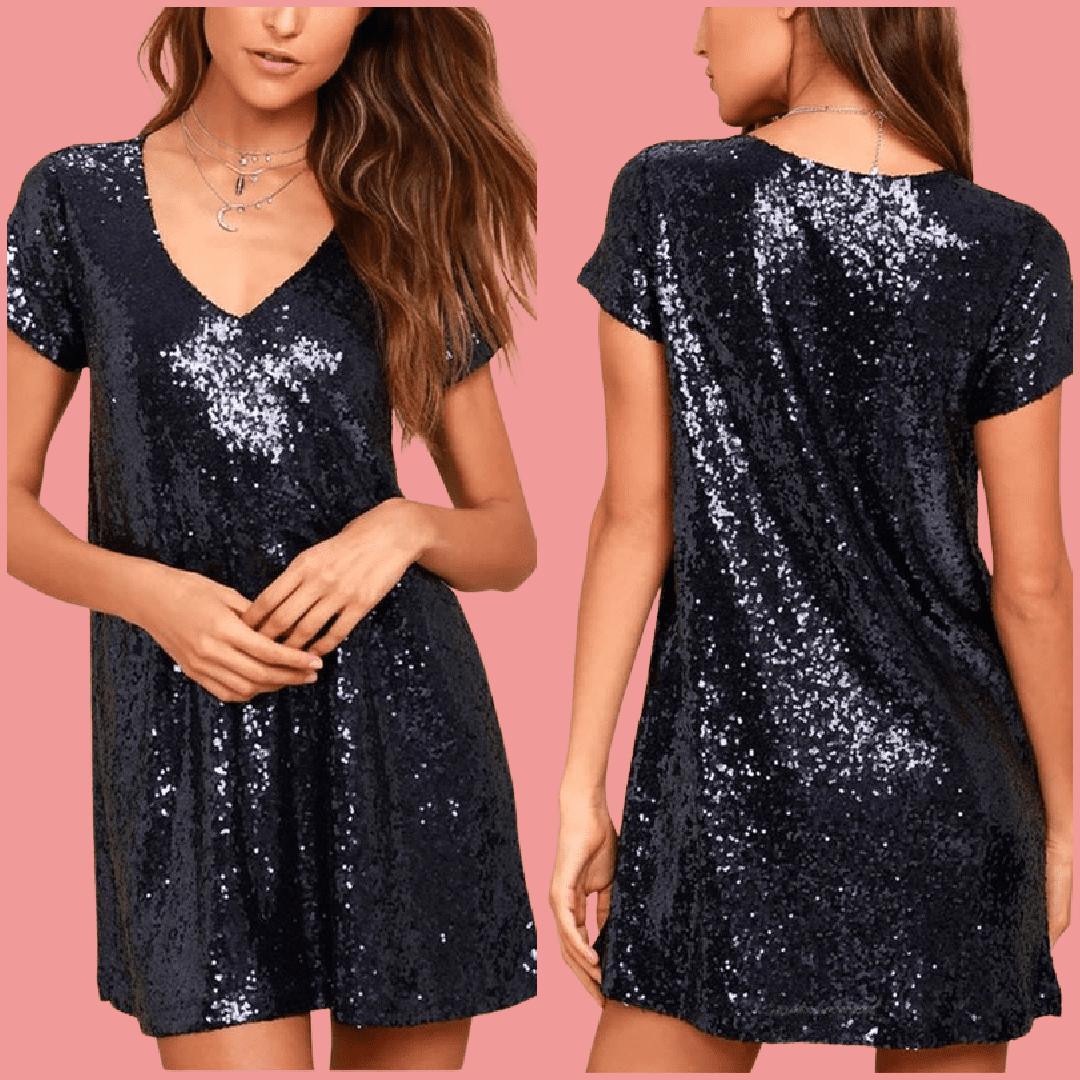 Light Up Sequins Shift Dress 2 Colors* Product Image