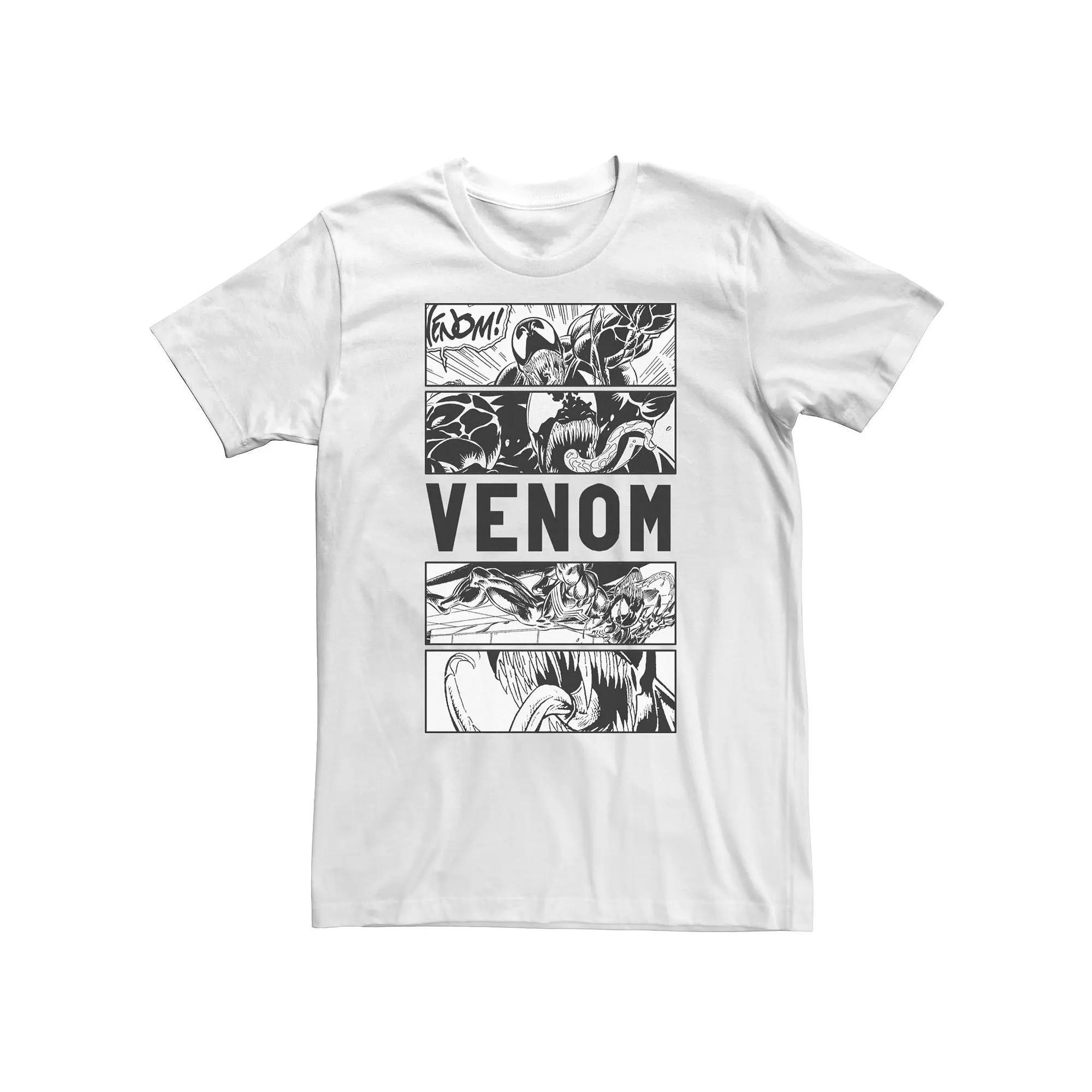 Big & Tall Marvel Venom Comics Black And White Tee, Men's,  Product Image