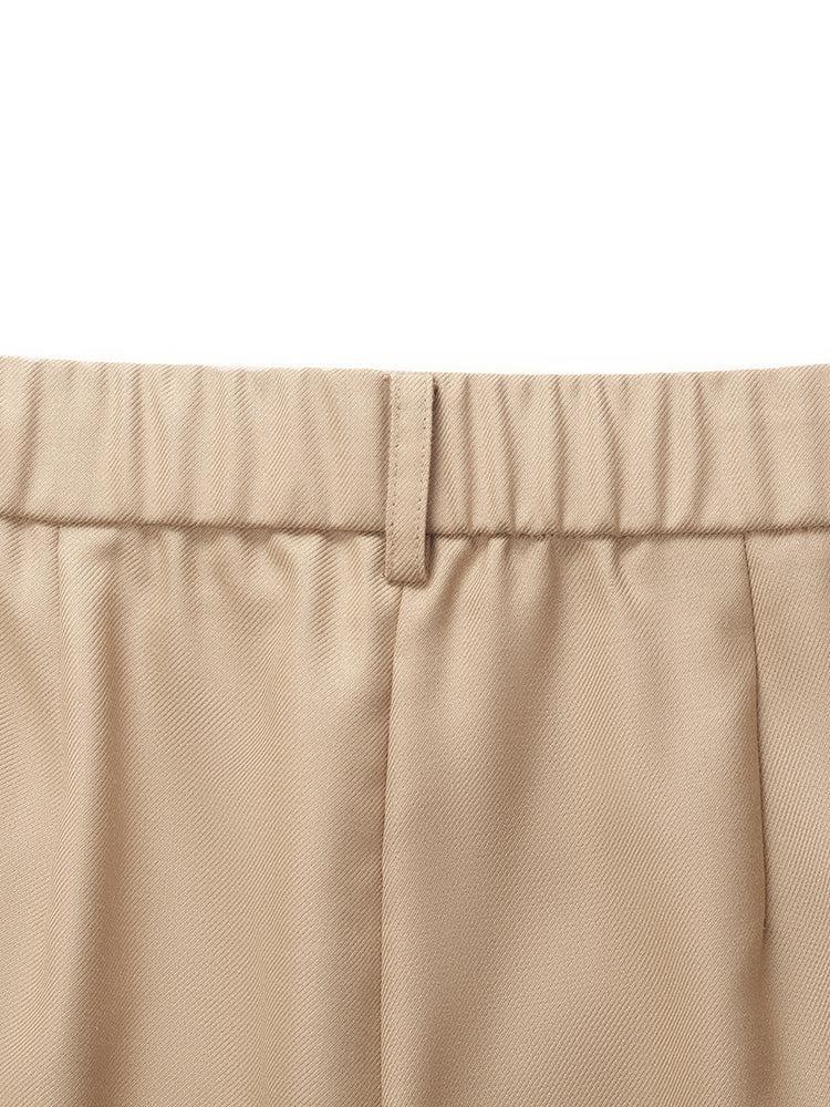 Worsted Wool Straight Women Pants Product Image