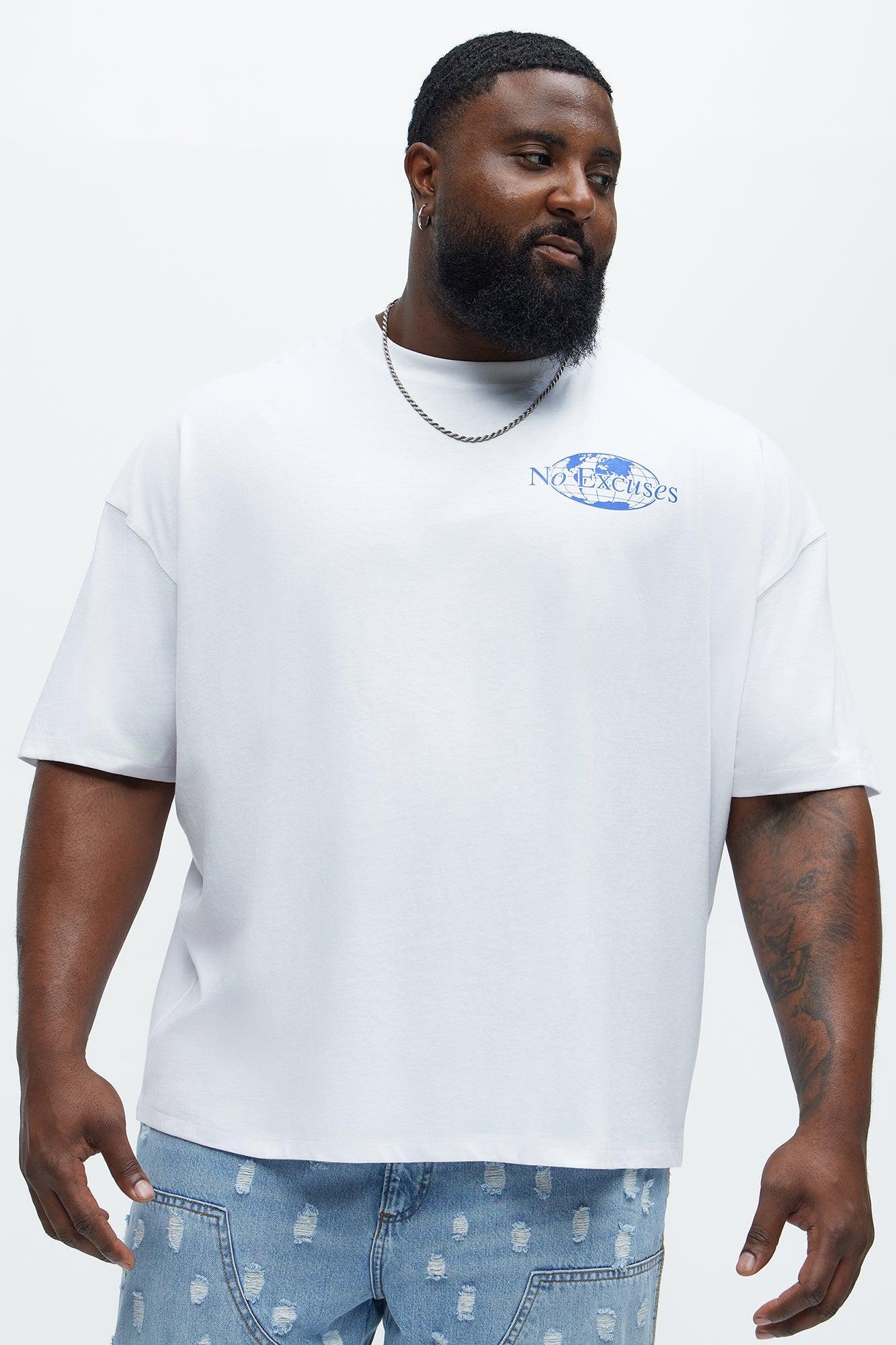 No Excuses Oversized Short Sleeve Tee - White Product Image