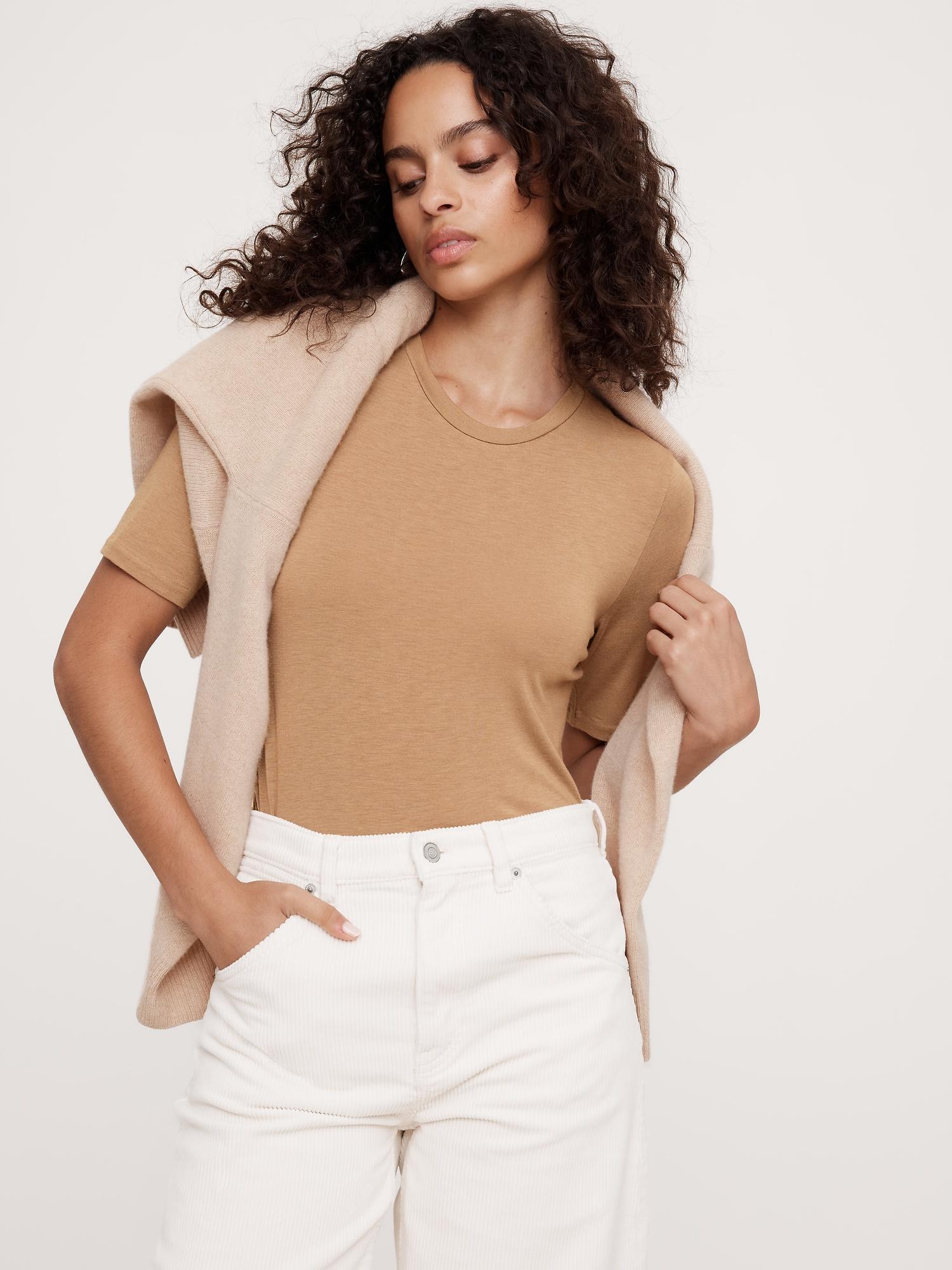 Luxe Wool-Blend Elbow-Sleeve Top Product Image