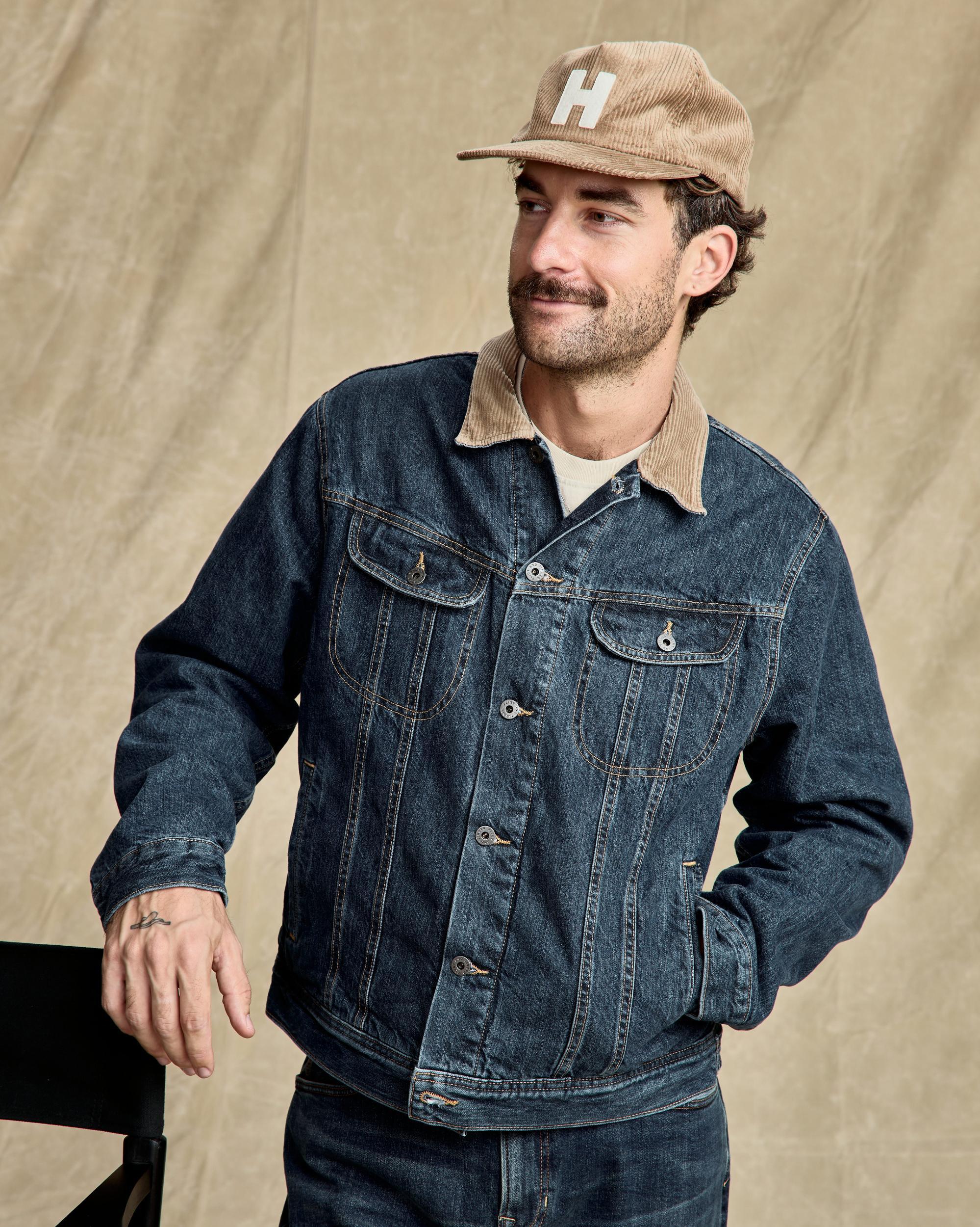Flannel-Lined Denim Trucker Jacket Product Image