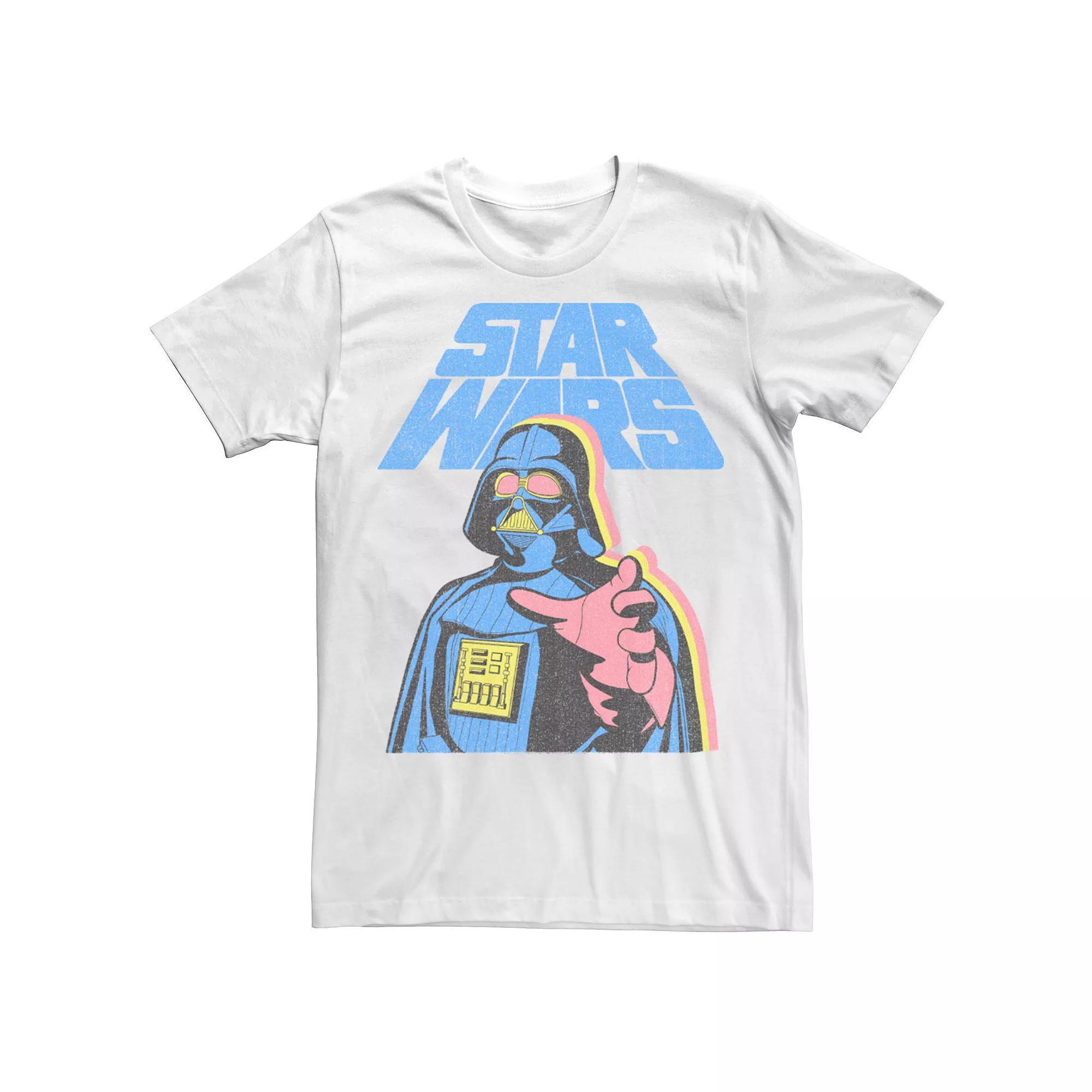 Men's Star Wars Vader Three Color Hold Tee, Size: XXL, White Product Image