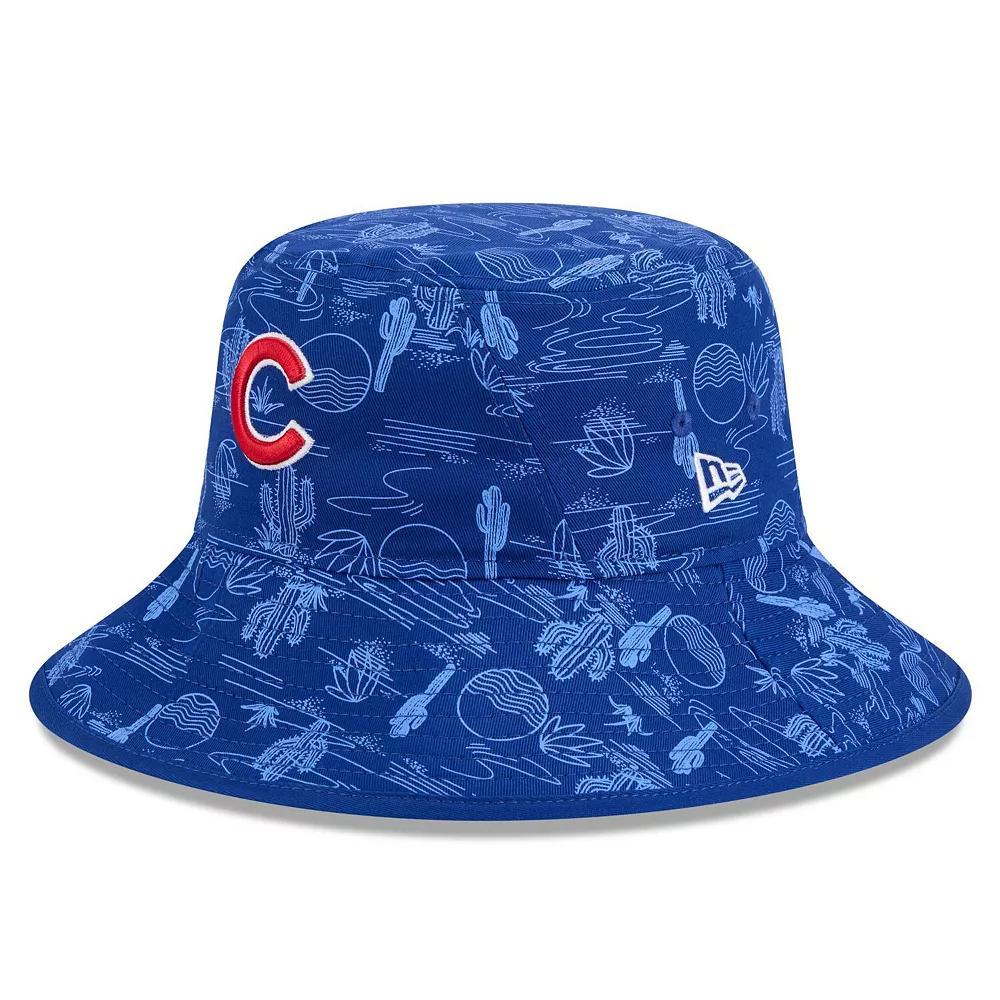 Men's New Era  Royal Chicago Cubs 2025 Spring Training All Over Print Bucket Hat, Size: Small/Medium, Blue Product Image