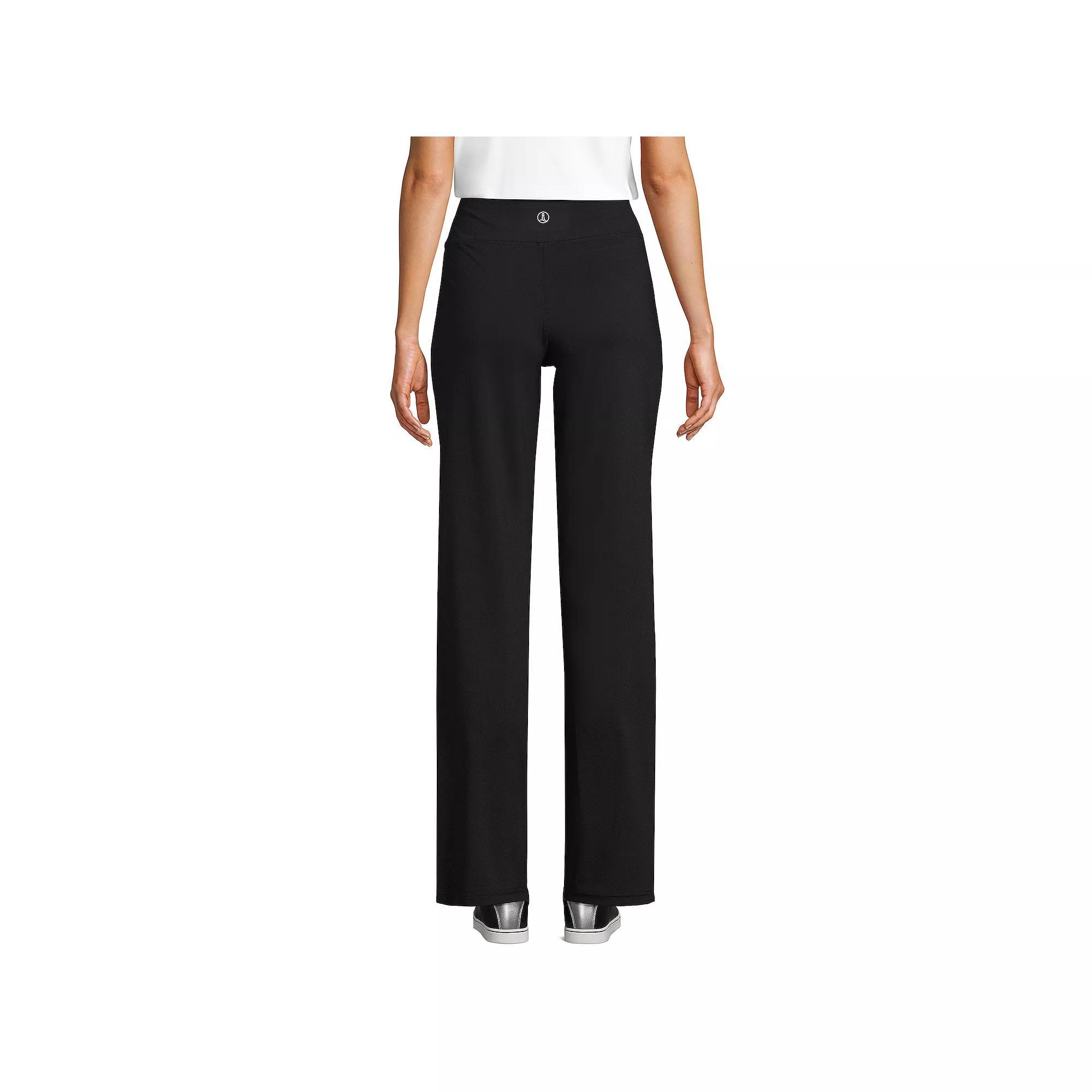 Petite Lands' End Active Hi Impact HR Straight Leg Pants, Women's, Size: Small Petite, Black Product Image