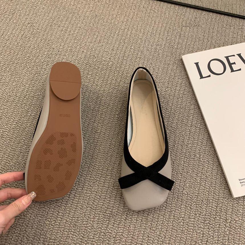 Square Toe Bow Flats Product Image