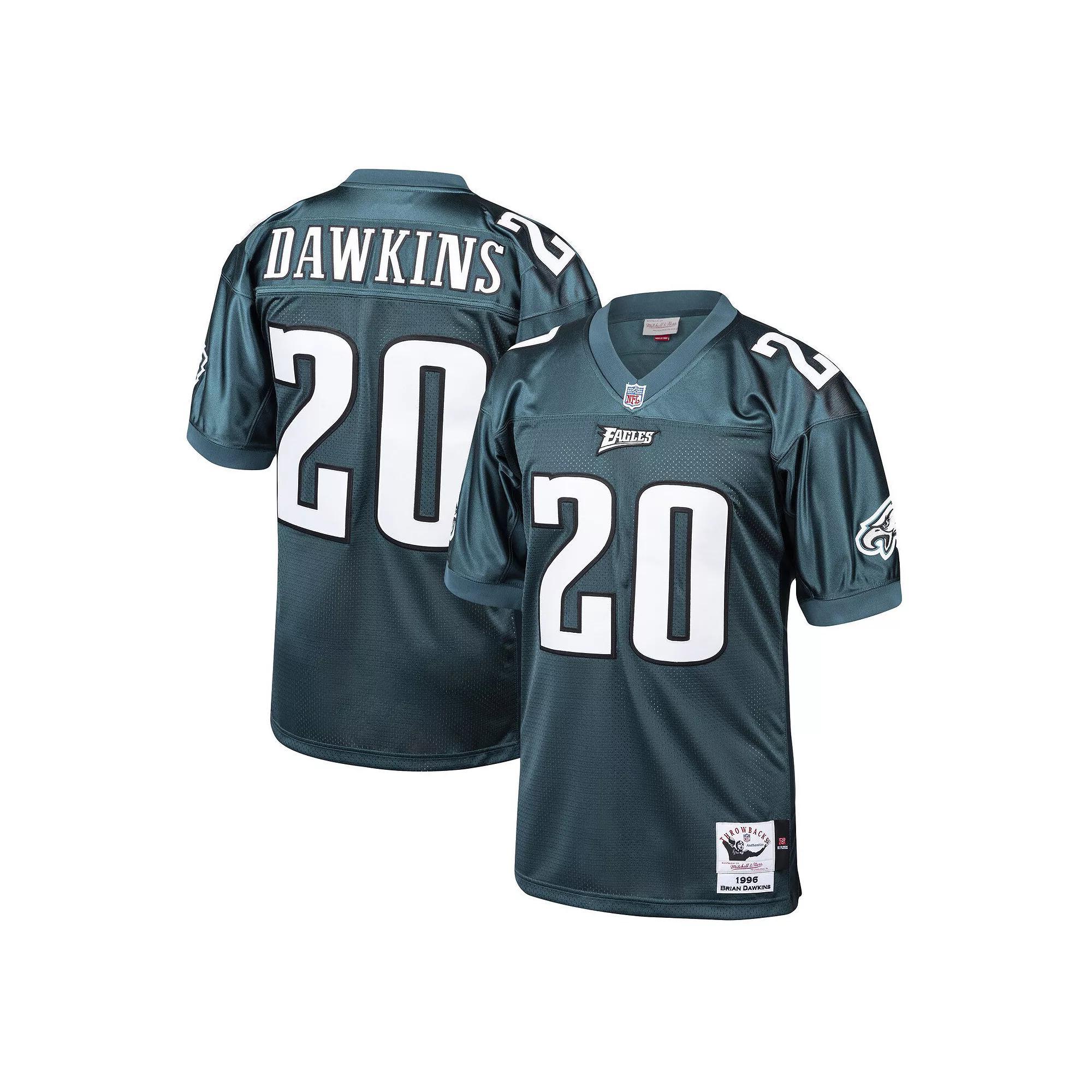 Men's Mitchell & Ness Brian Dawkins Midnight Green Philadelphia Eagles 1996 Authentic Throwback Retired Player Jersey, Size: 60 Product Image