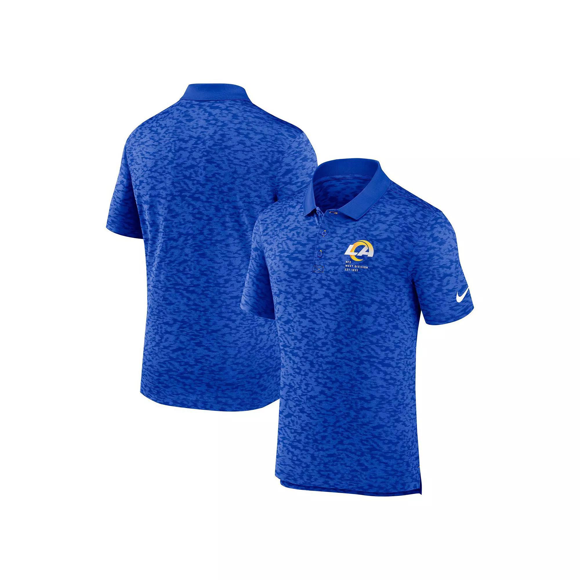 Men's Nike Royal Los Angeles Rams Pique Fashion Performance Polo, Size: Medium, Blue Product Image