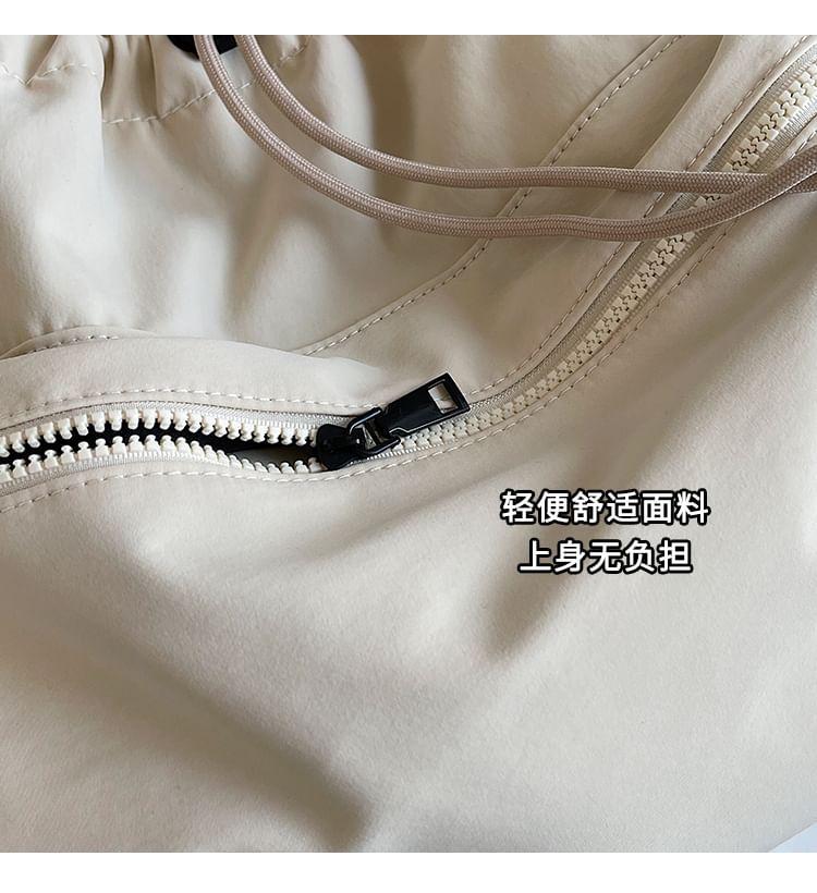 Plain Drawstring Crossbody Bag Product Image