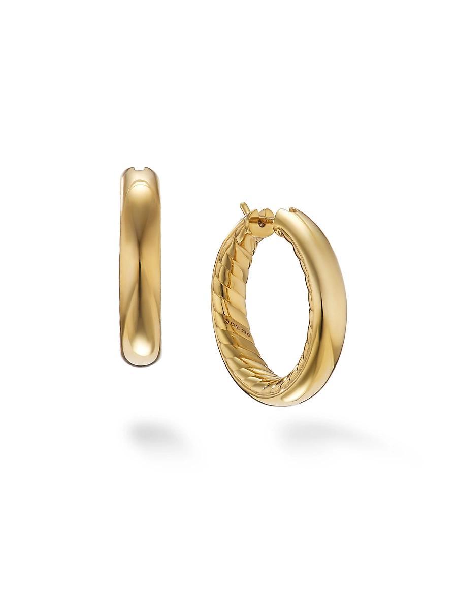 Womens DY Mercer Hoop Earrings In 18K Yellow Gold Product Image