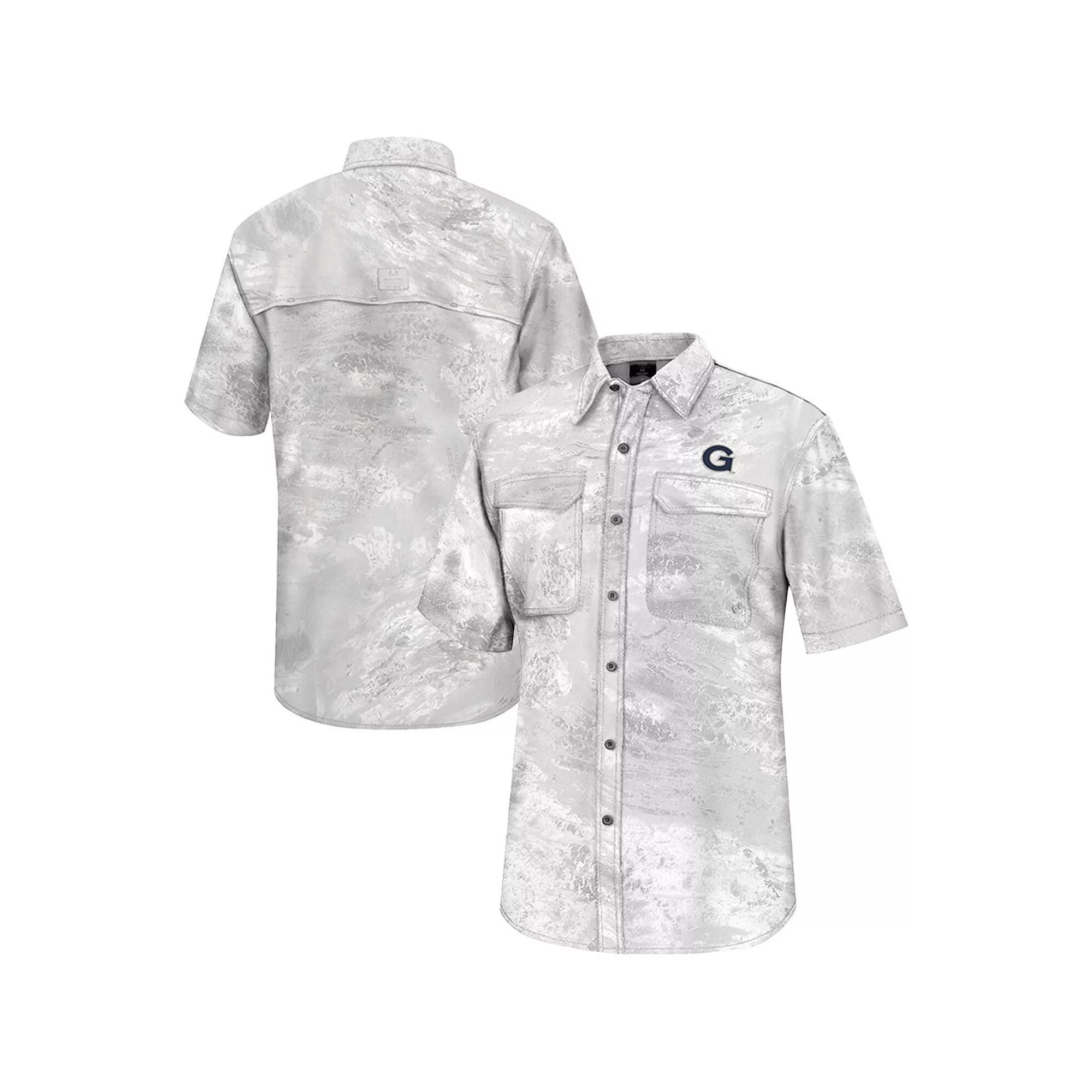 Men's Colosseum  White Alabama Crimson Tide Realtree Aspect Charter Full-Button Fishing Shirt, Size: Medium Product Image