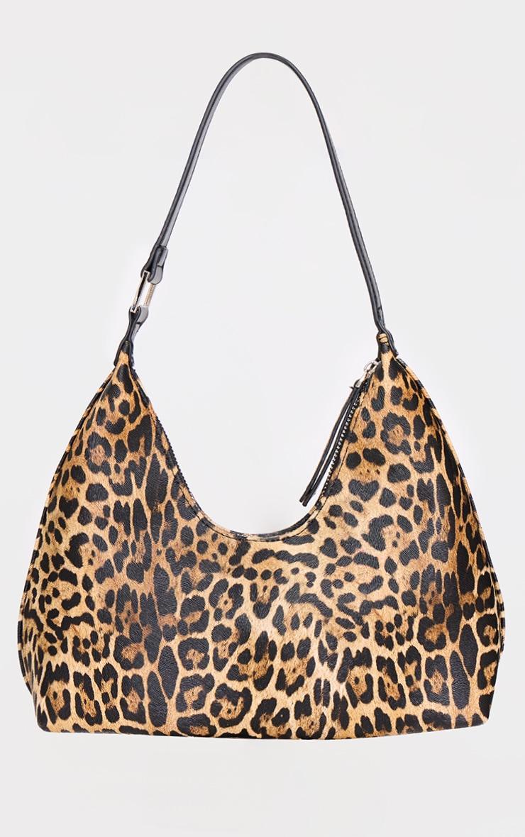 Leopard Curved PU Shoulder Bag Product Image