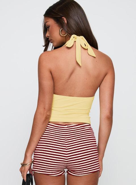 Whimsy Halter Top Lemon Product Image