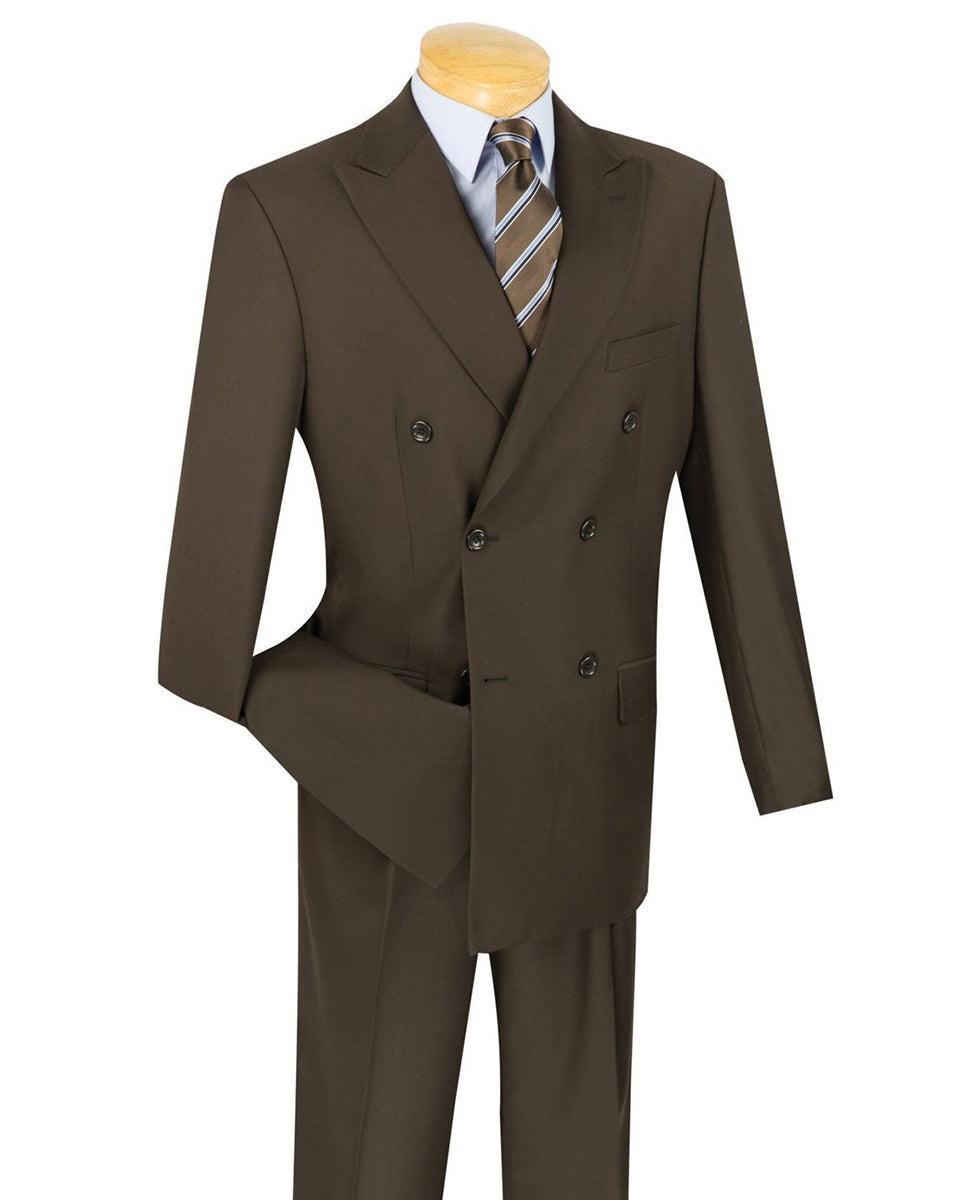 Ramses Collection - Double Breasted Suit 2 Piece Regular Fit in Brown Product Image