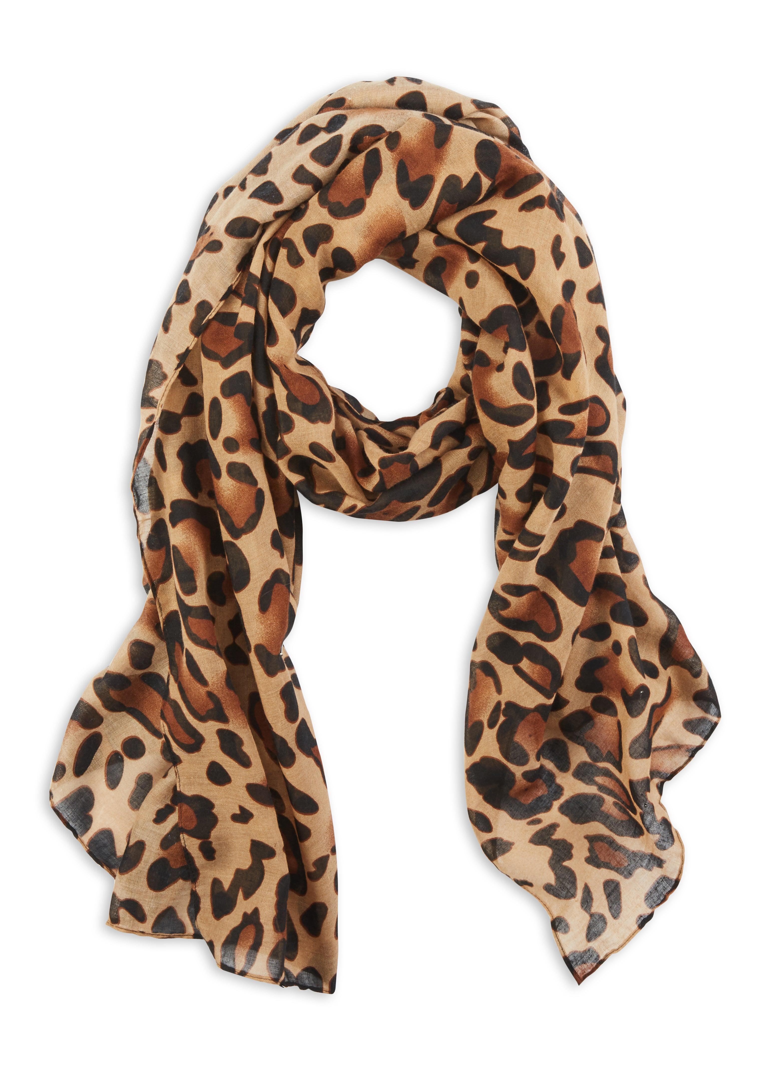 Womens Leopard Print Scarf Product Image