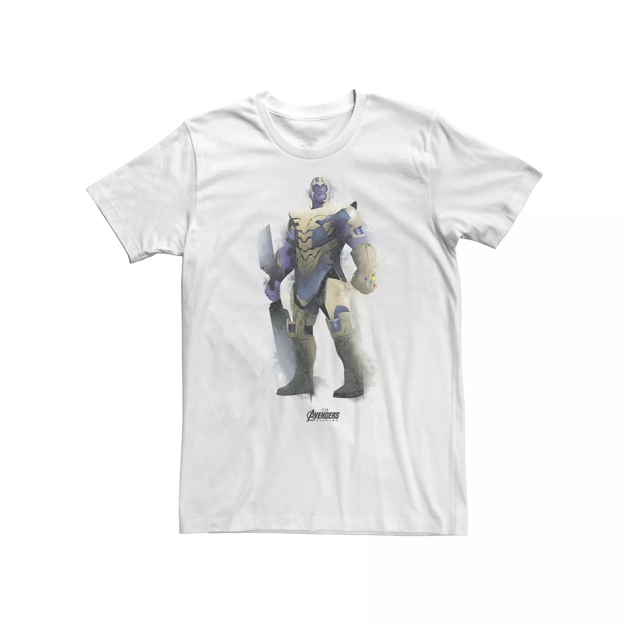 Big & Tall Marvel Avengers Endgame Thanos Spray Paint Tee, Men's,  Product Image