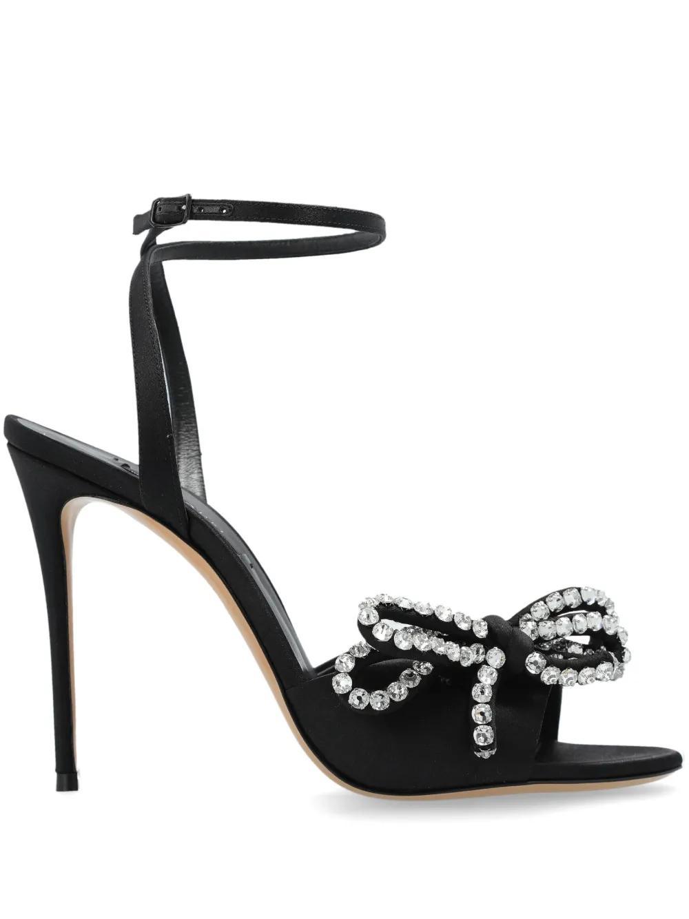 CASADEI Judith Satin Sandals - Woman Sandals Black 38.5 Product Image