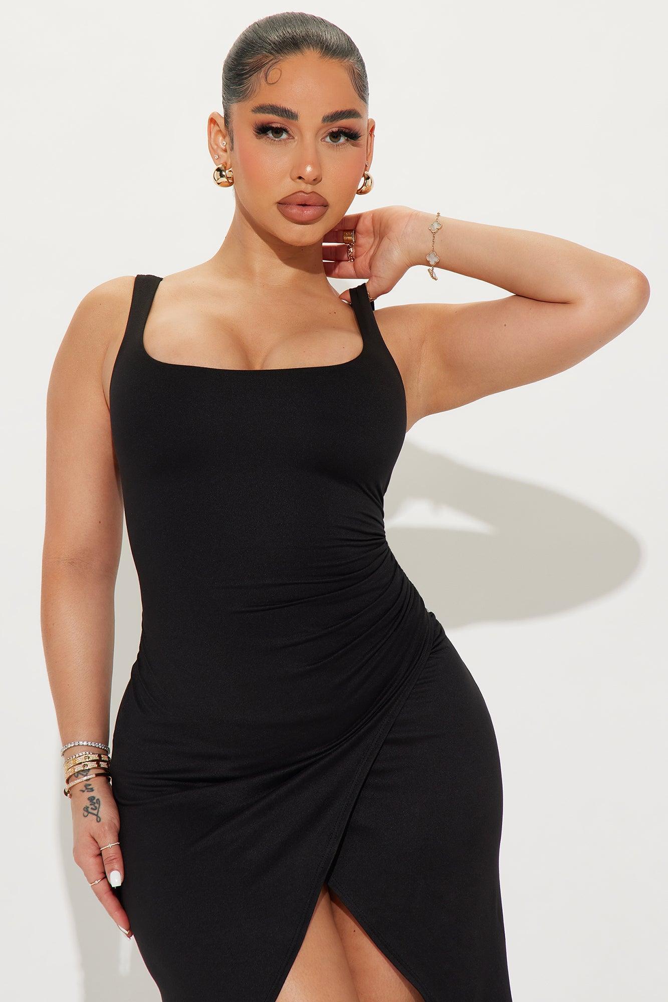 Eyes On Me Midi Dress - Black Product Image