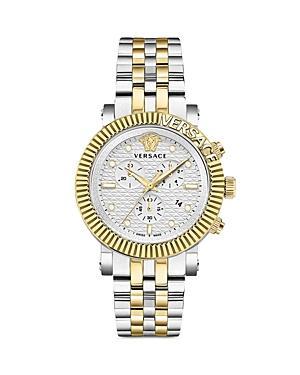 Versace Mens V-Chrono Classic Chronograph Gold Stainless Steel Bracelet Watch Product Image