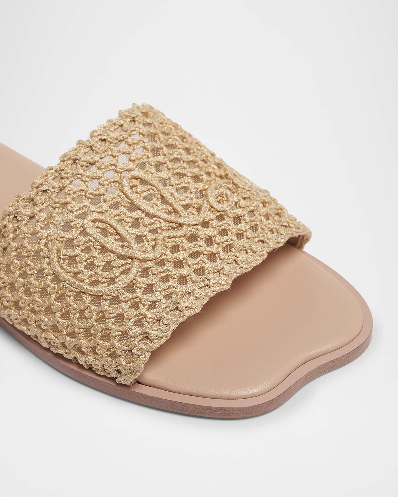 Soleil Crochet Slide Sandals Product Image