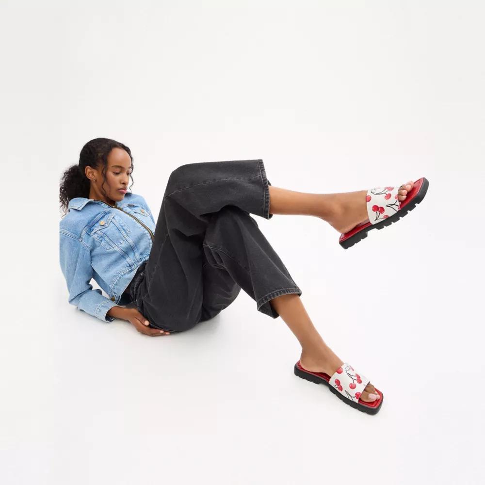 Florence Sandal With Cherry Print Product Image