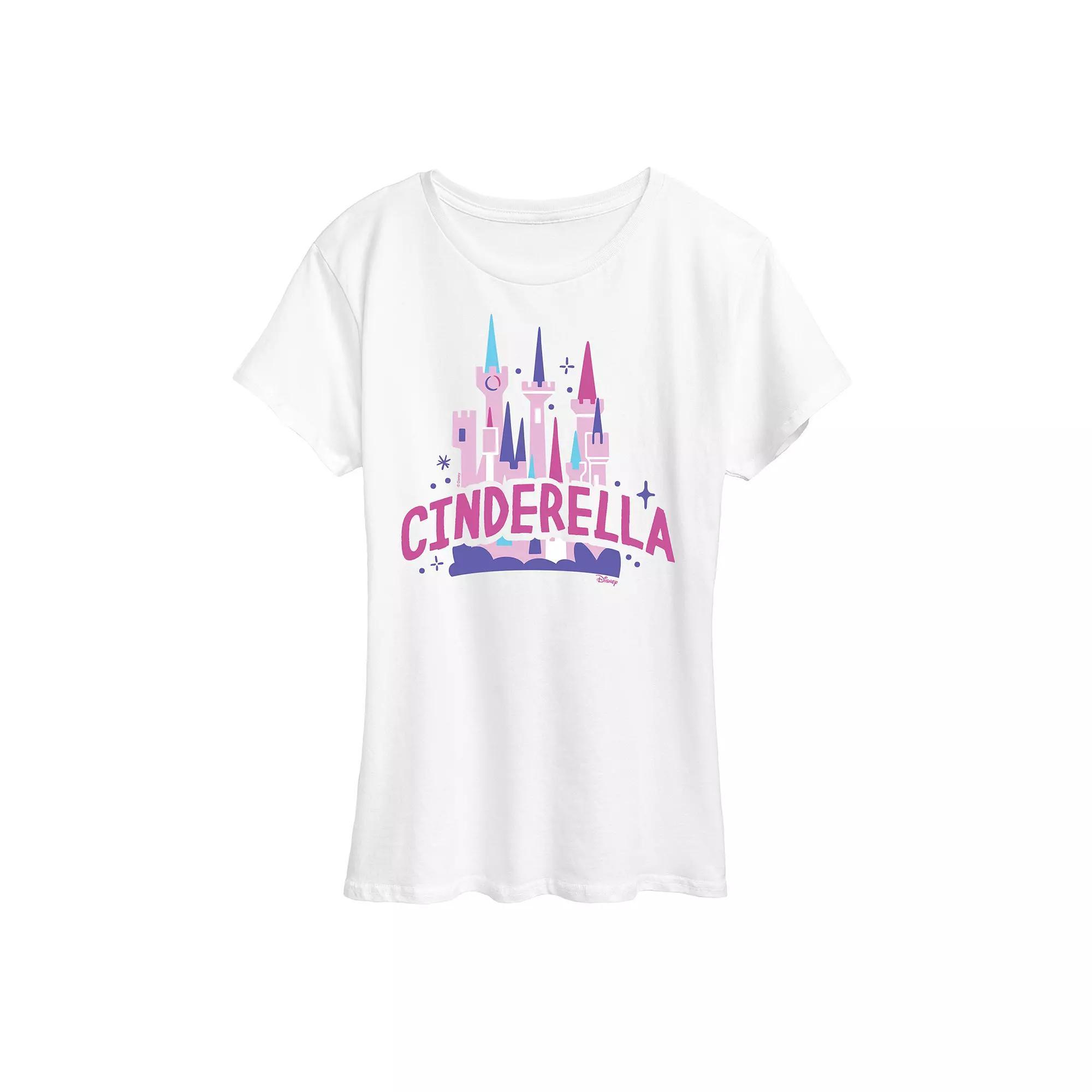 Disney Princess Cinderella Women's Castle Graphic Tee,  Product Image